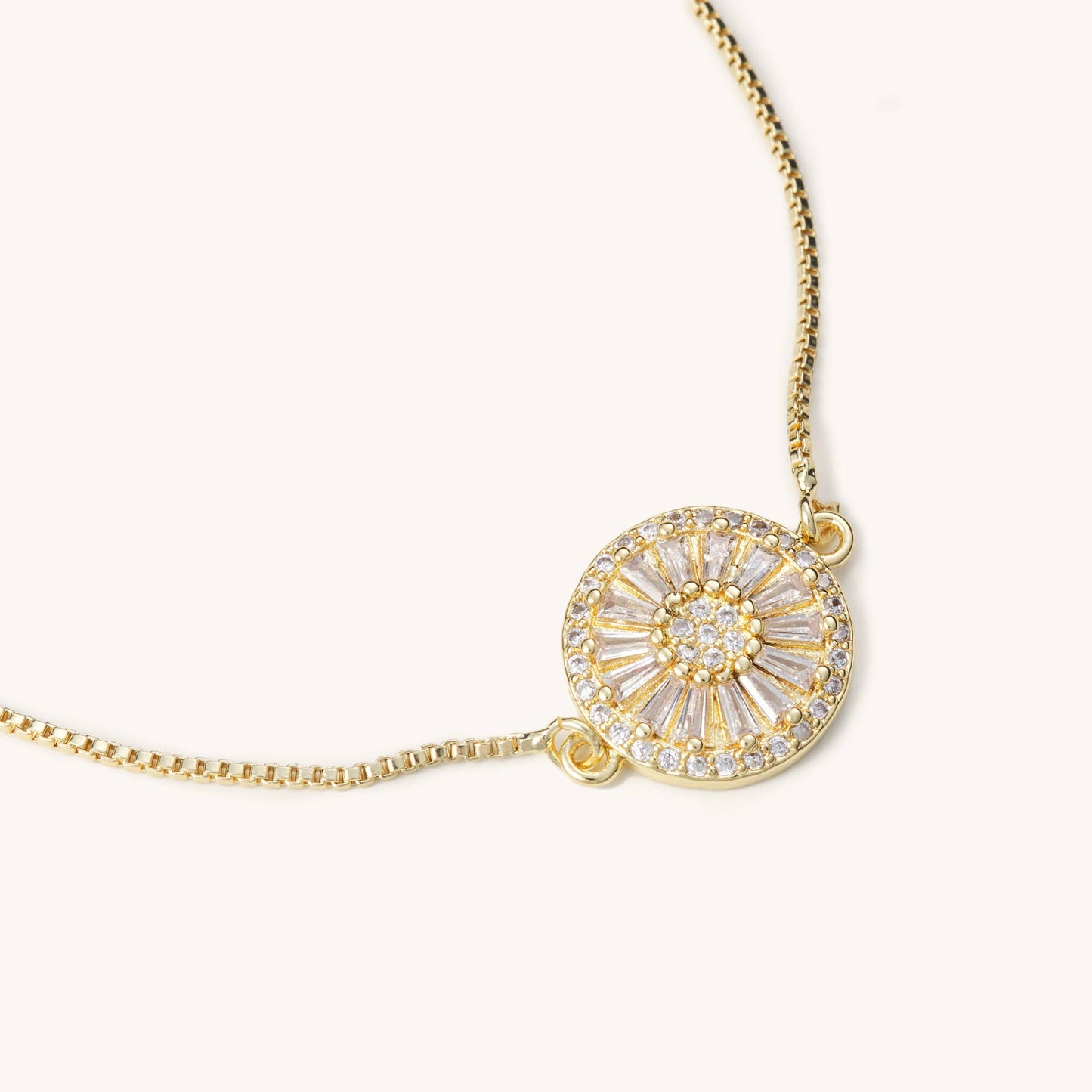 Antique Crystal Sliders: Gold