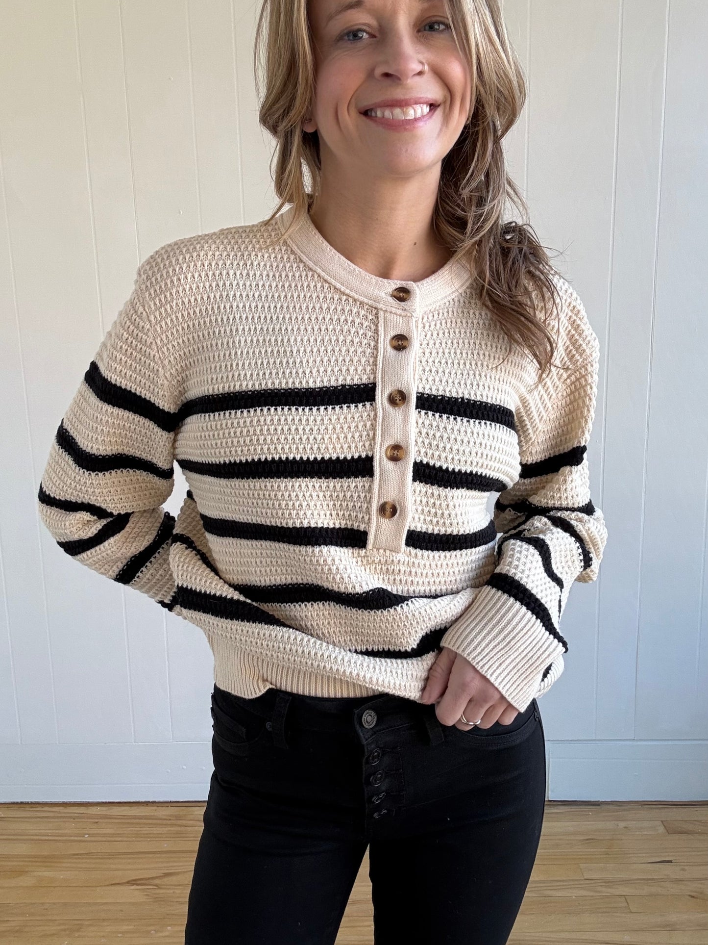 Harvey Henley Sweater Top