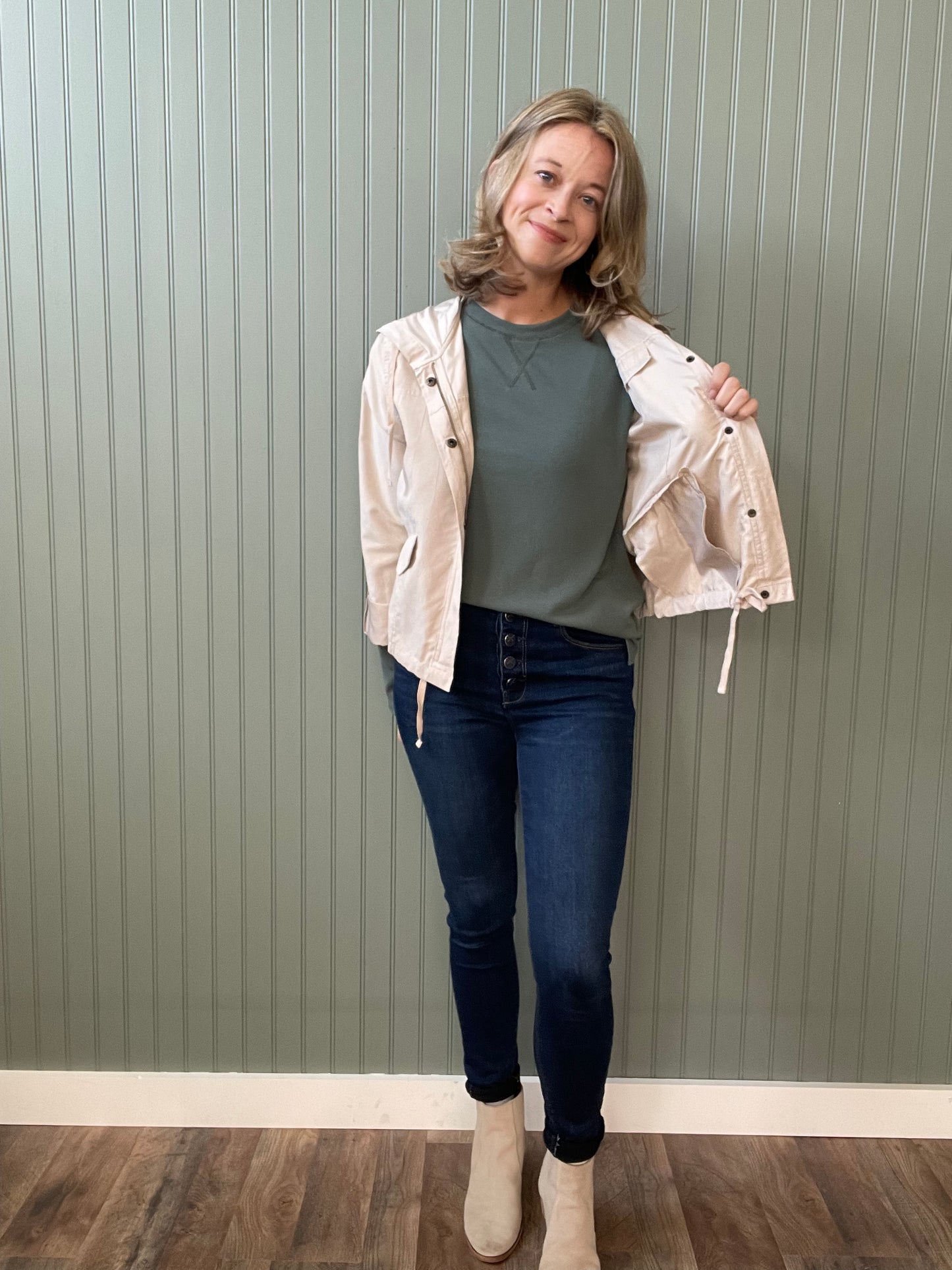 Willow Zip Up (Khaki)
