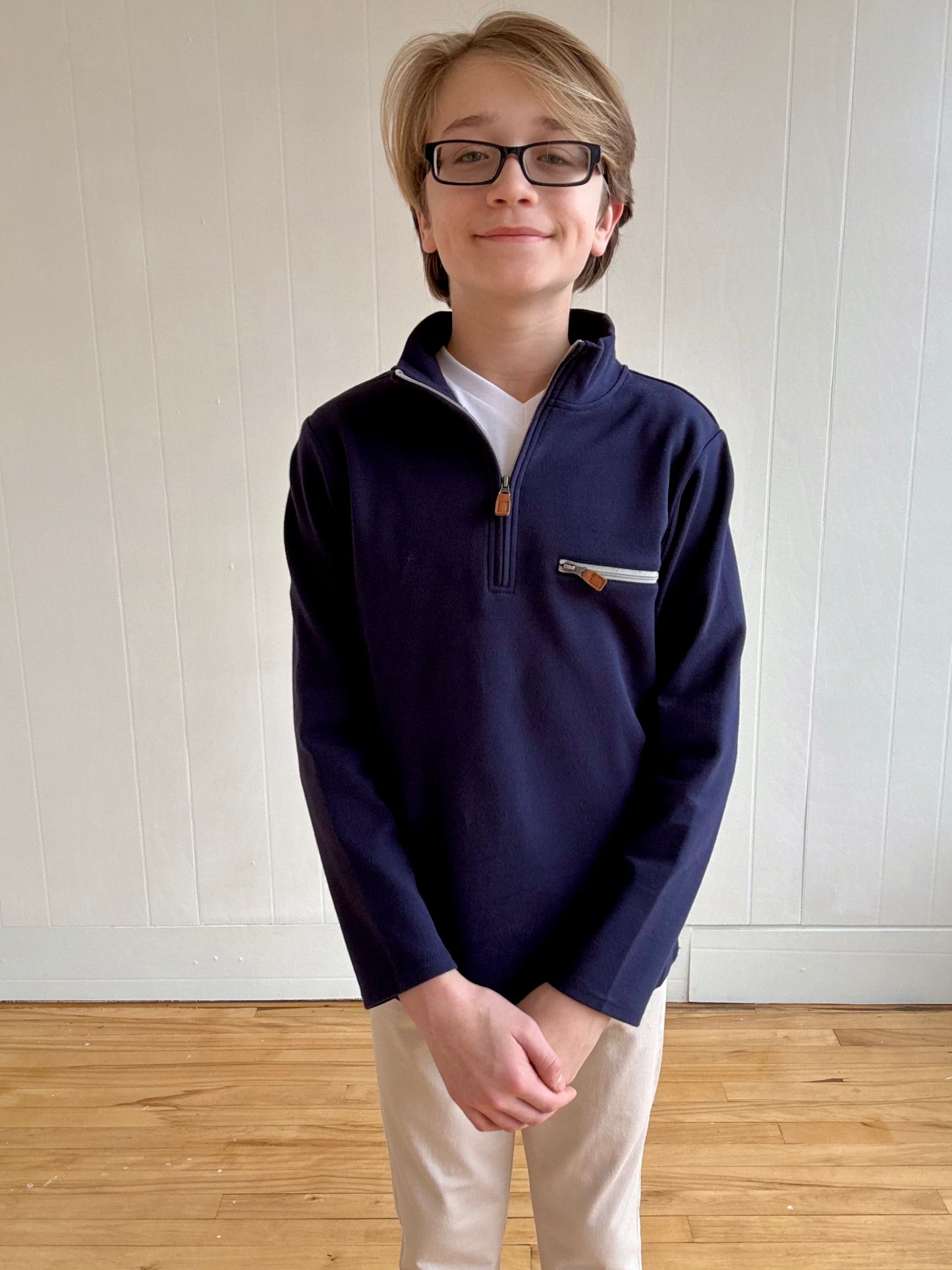 Kingston 1/4 Zip Pullover - Navy (kids)