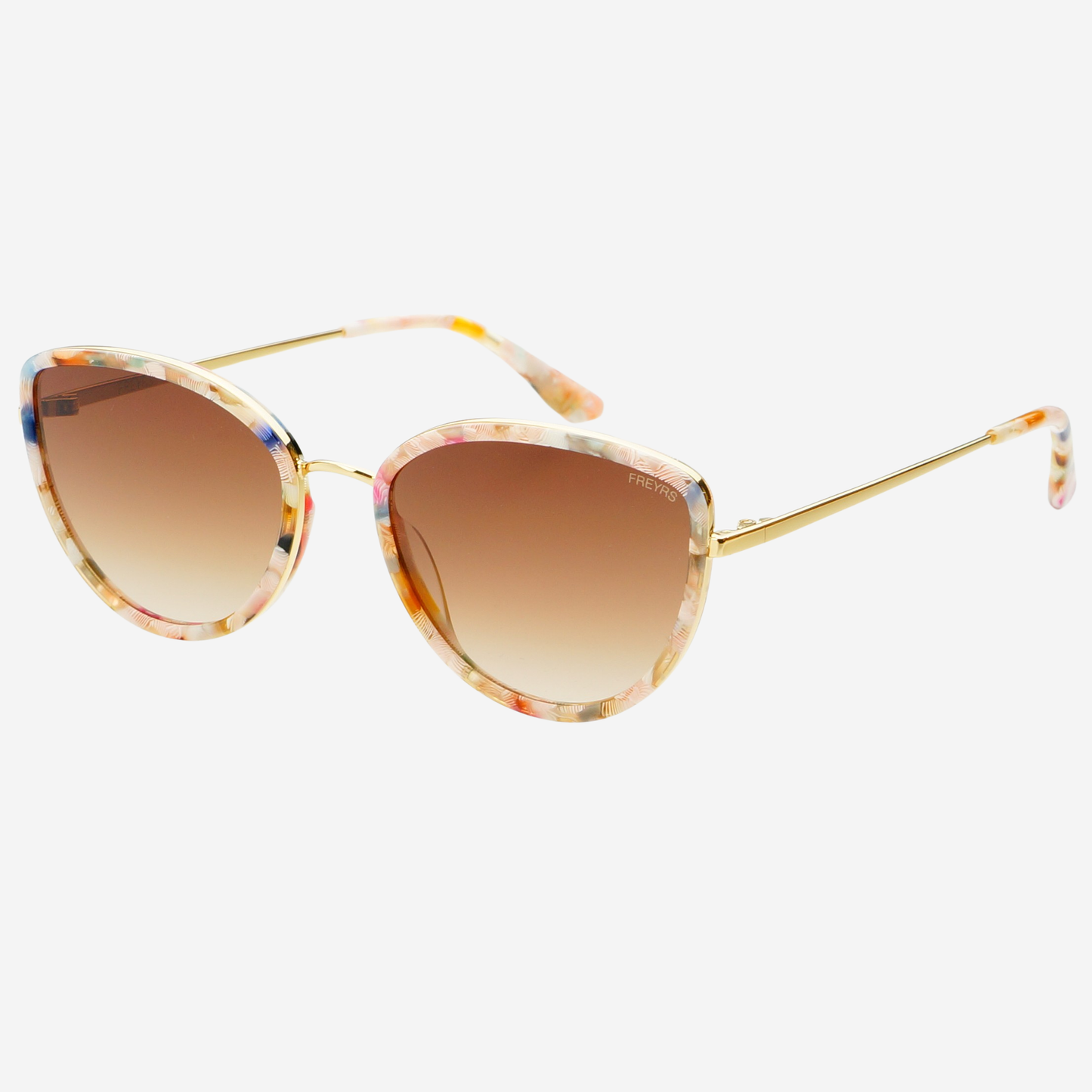 Luna Acetate Cat Eye Sunglasses, Rose Tortoise