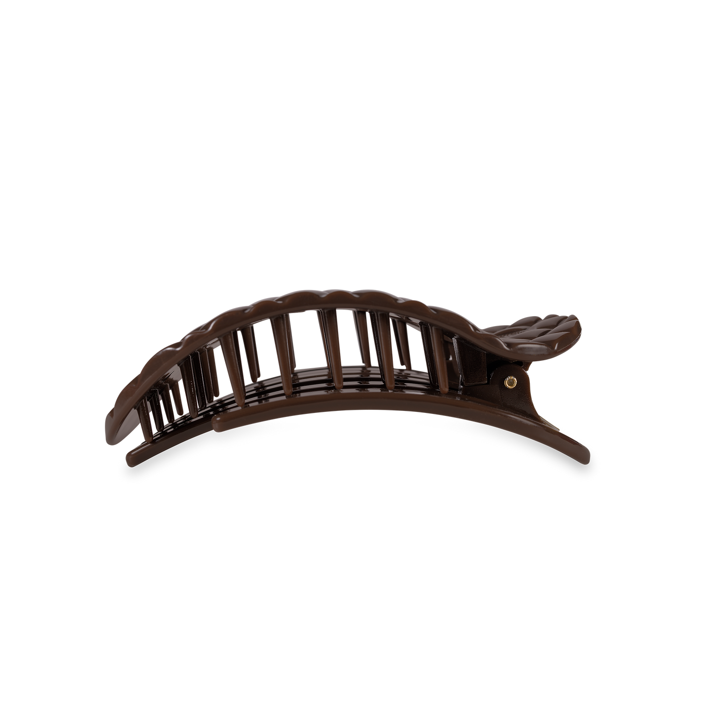 Flat Round Hair Clip | Truly Taupe Quilted |Medium