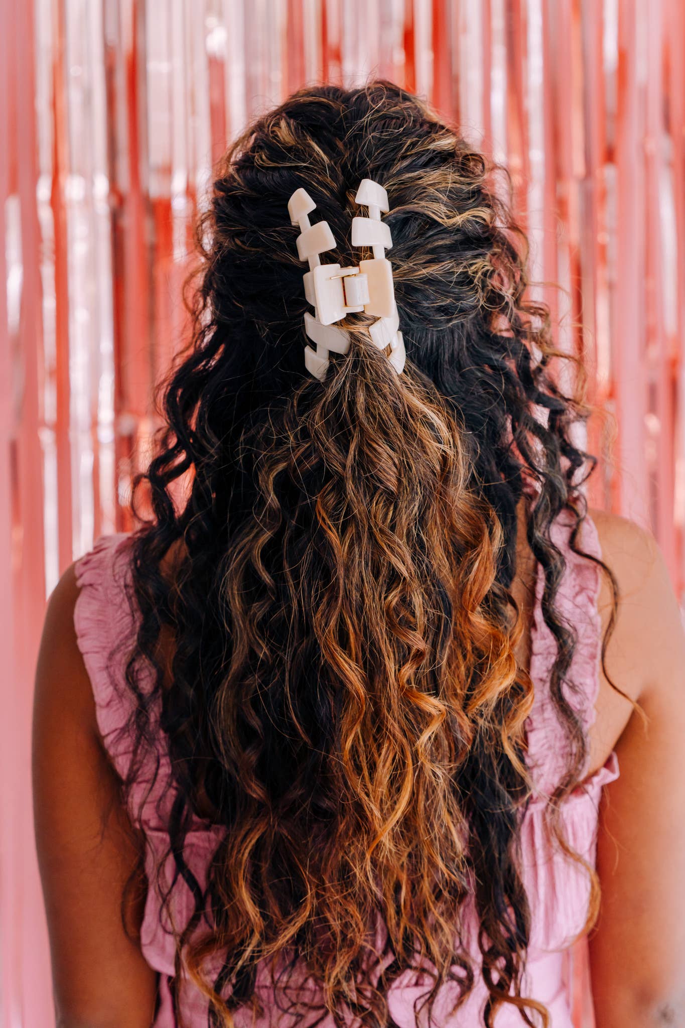 Almond Beige Classic Hair Clip, Large