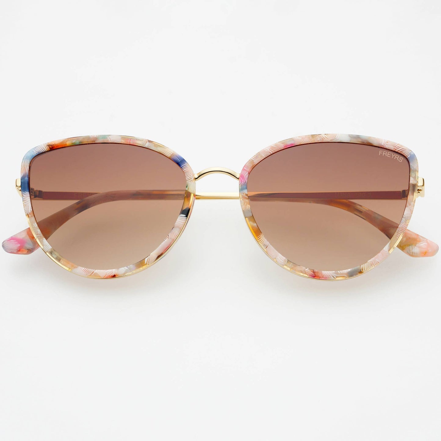 Luna Acetate Cat Eye Sunglasses, Rose Tortoise
