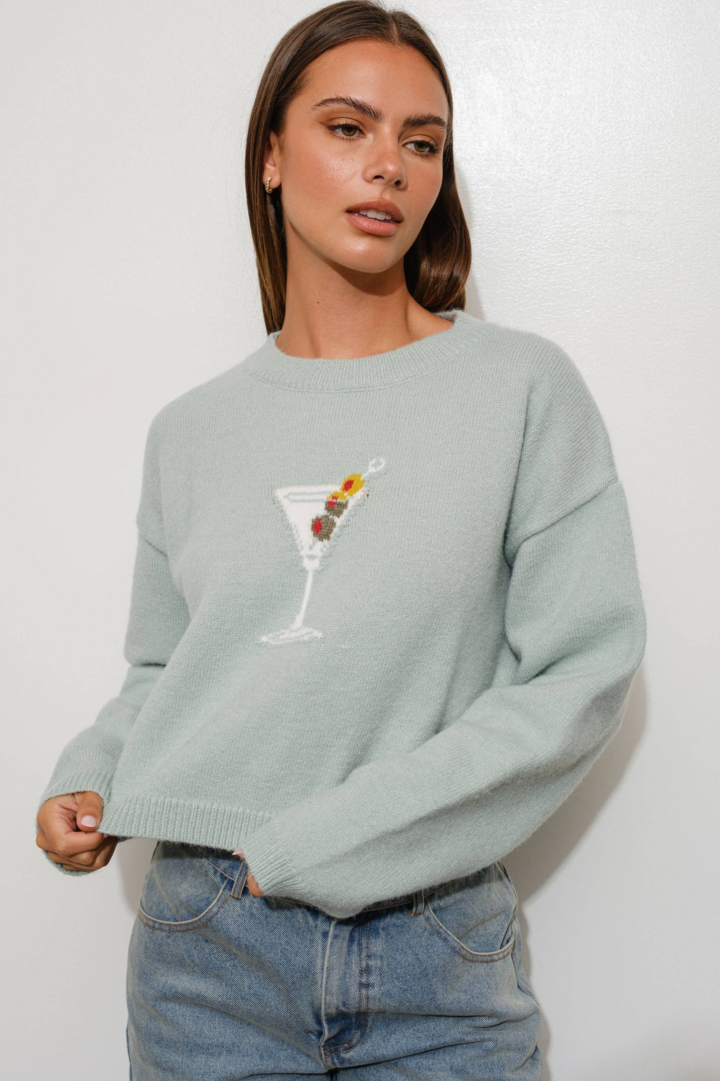 Mandy Martini Sweater (Light Blue)