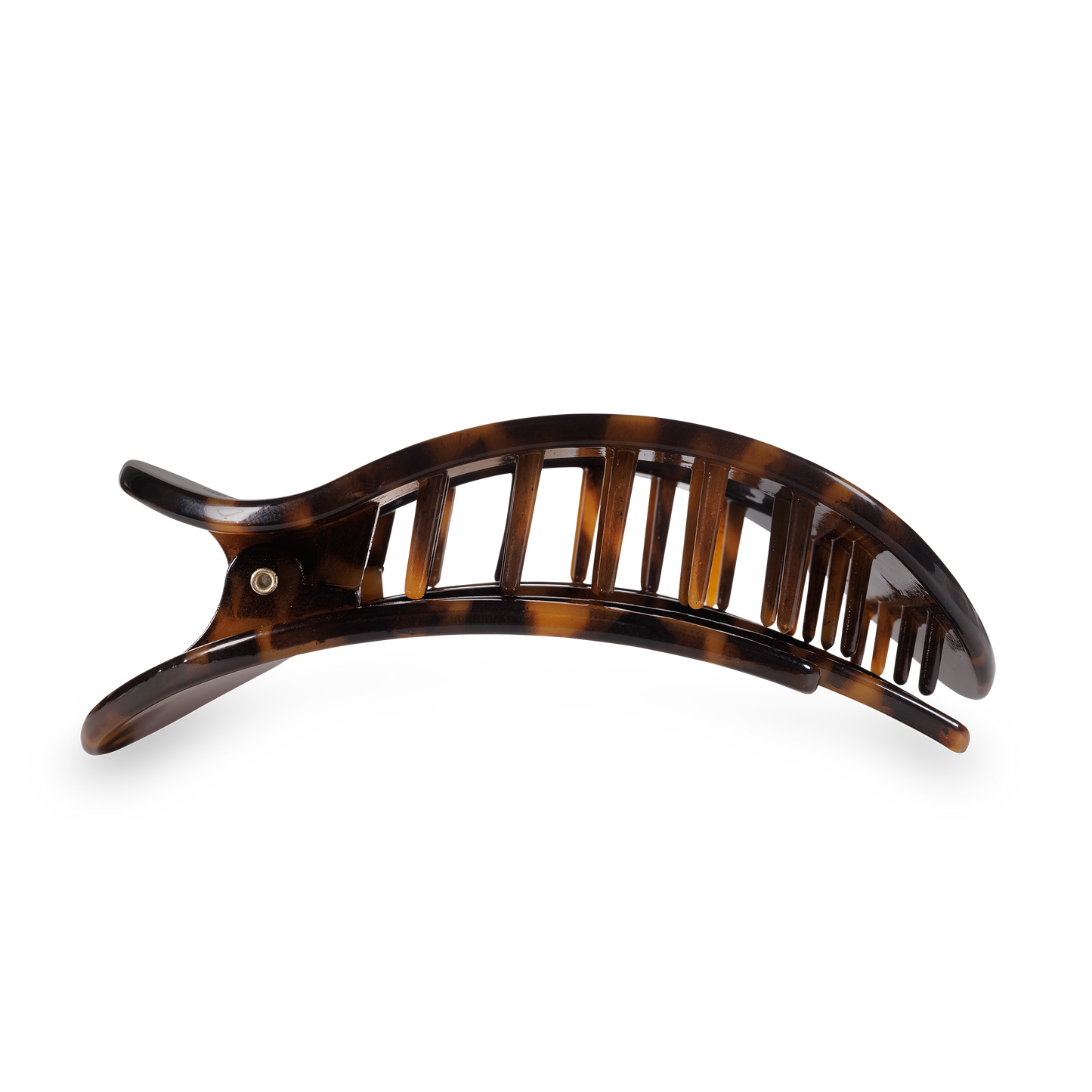 Round Flat Hair Clip | Tortoise |Large