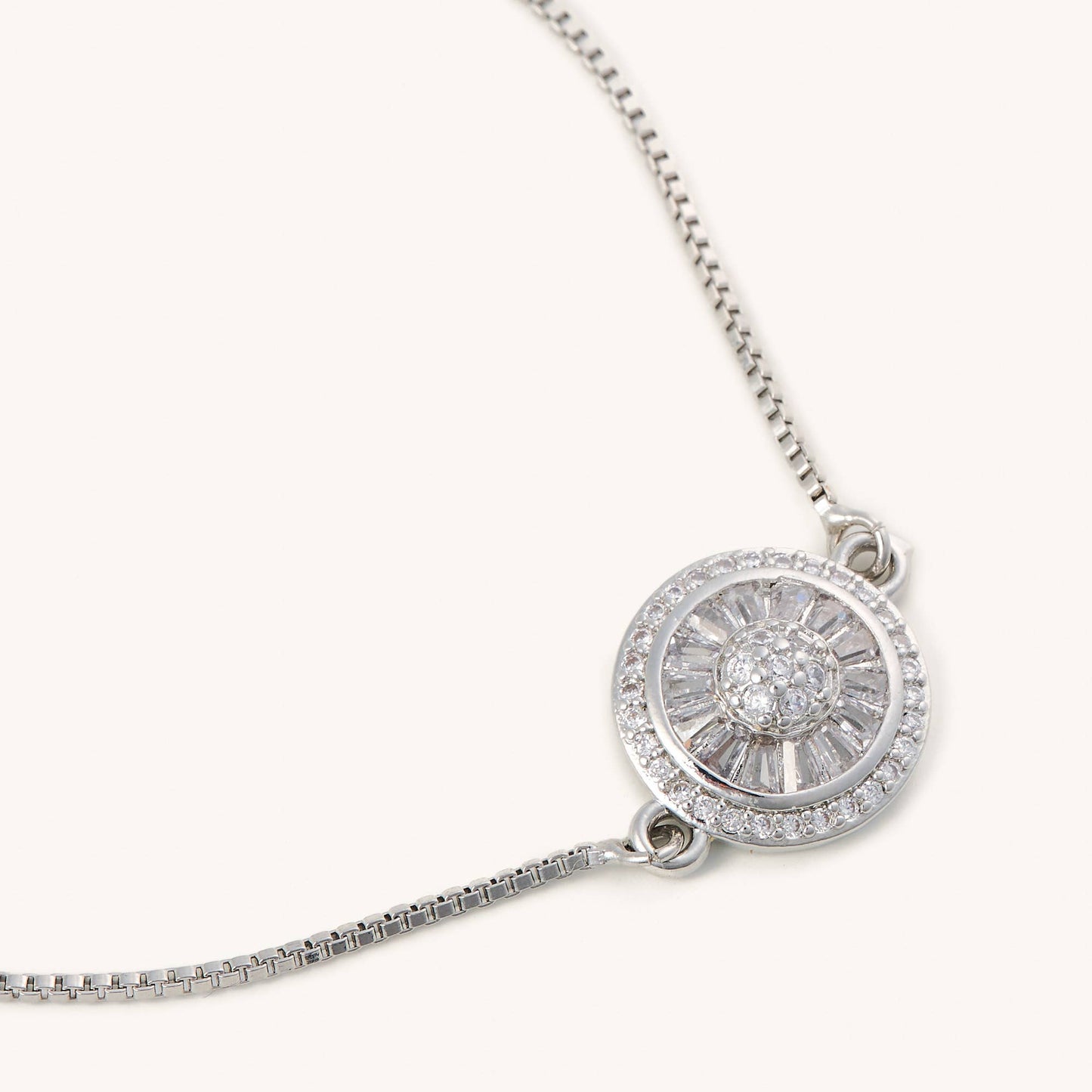 Antique Crystal Sliders: Silver