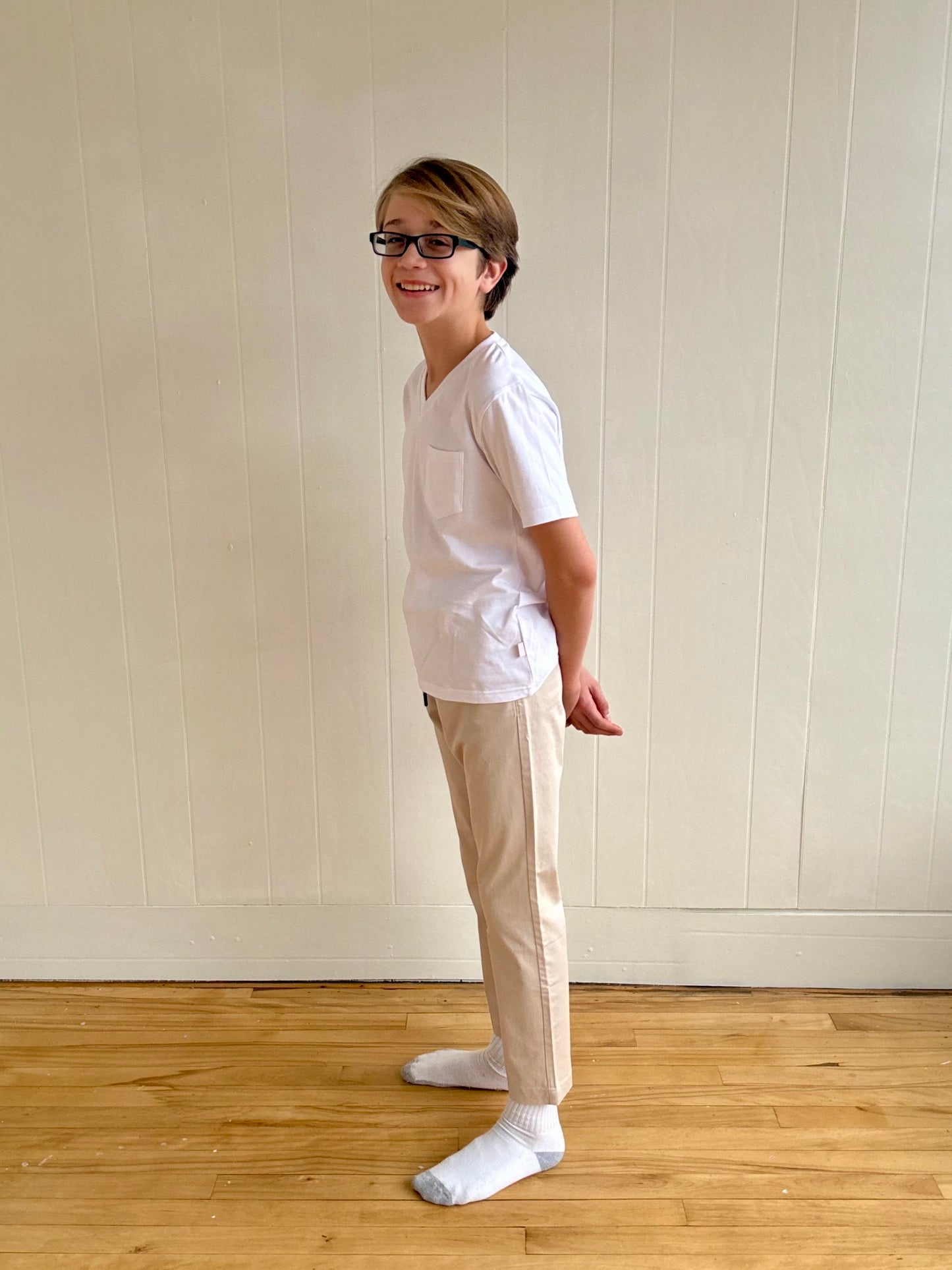 White V-Neck Tee (kids)