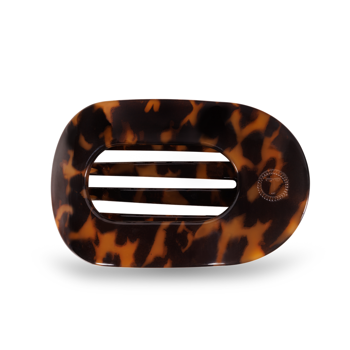 Round Flat Hair Clip | Tortoise | Medium