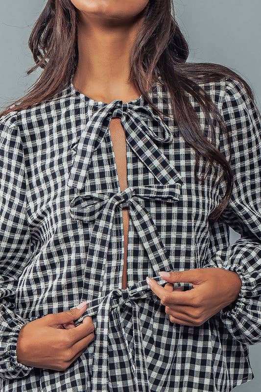 Gemma Babydoll Bow Top