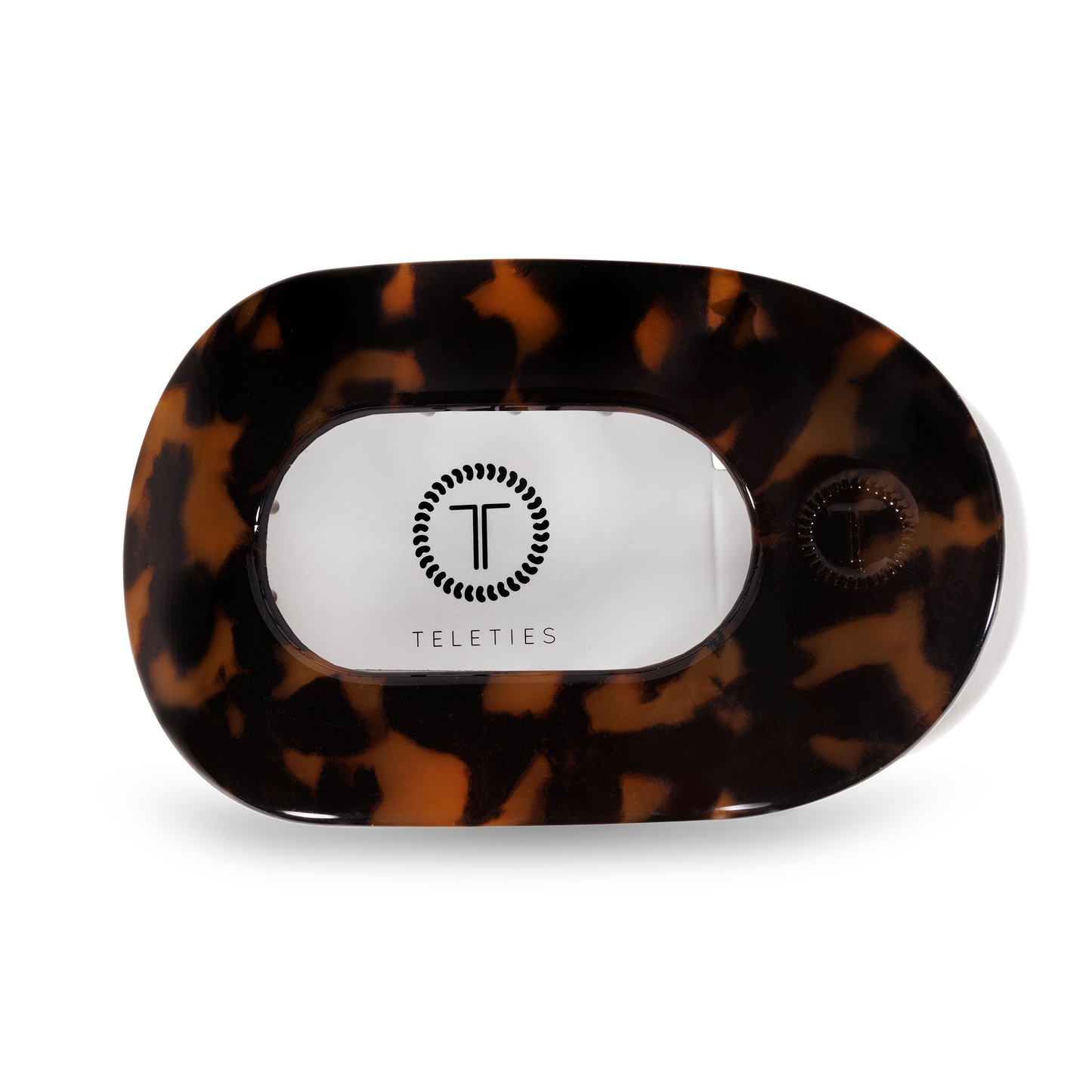 Round Flat Hair Clip | Tortoise |Large