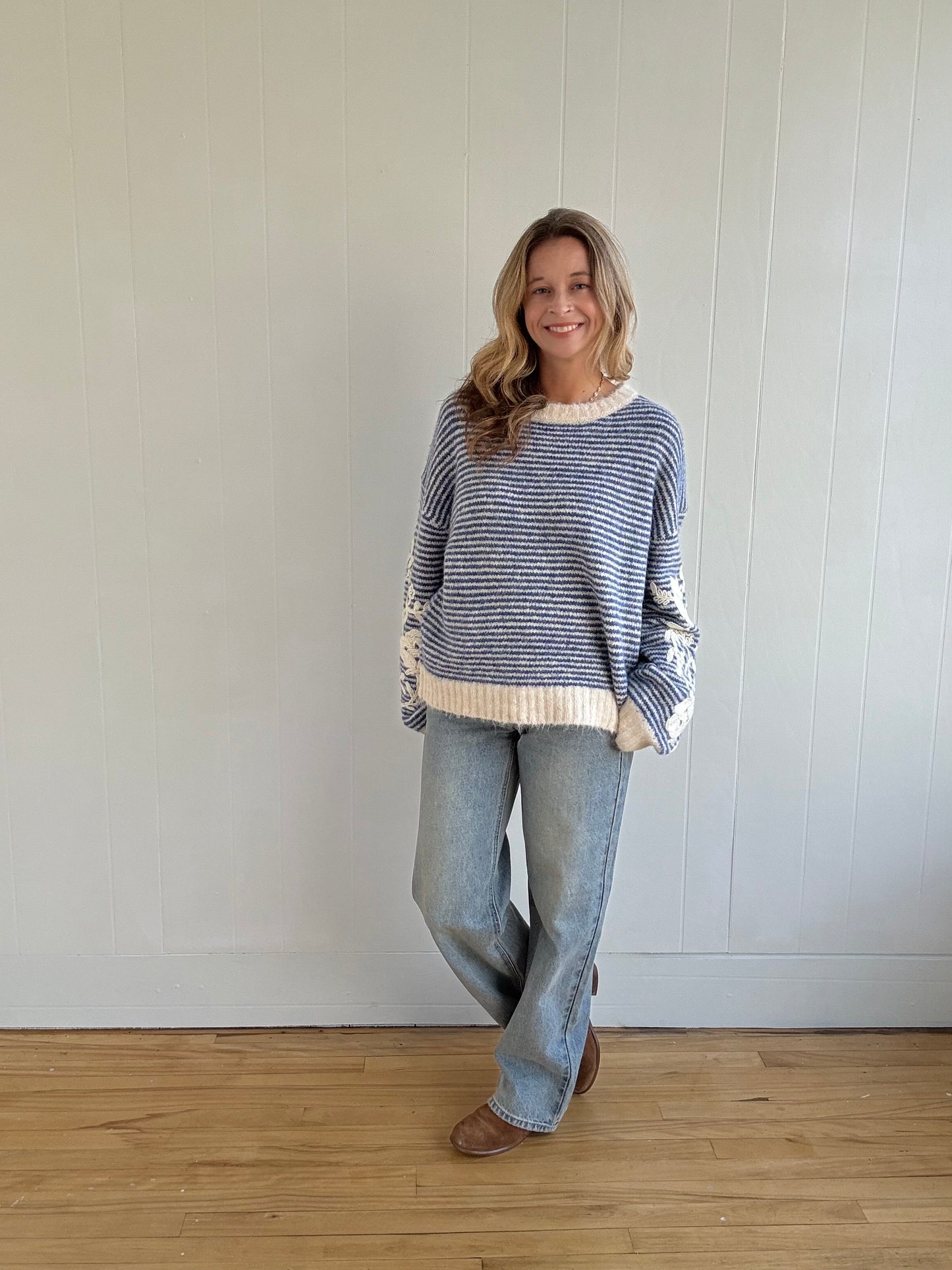Willow Knit Sweater (Blue)