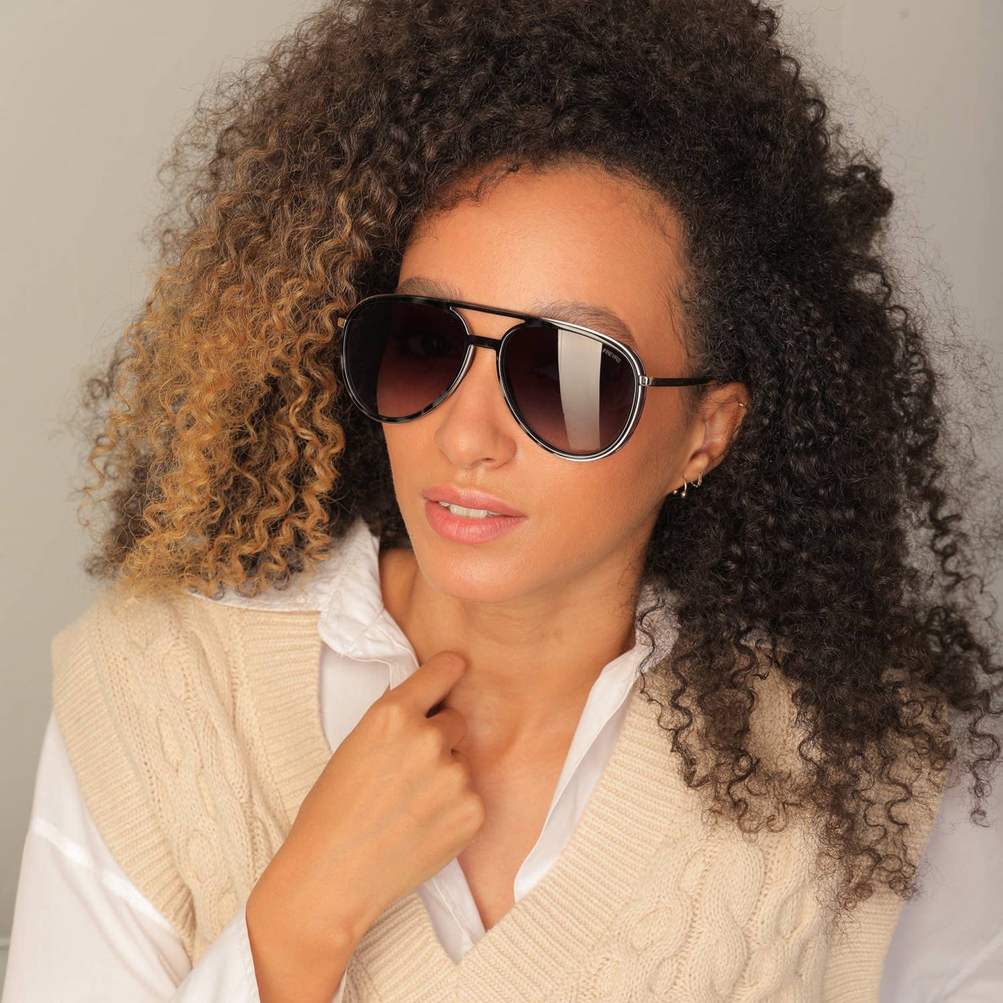 Fulton Aviator Sunglasses: Gray Tortoise