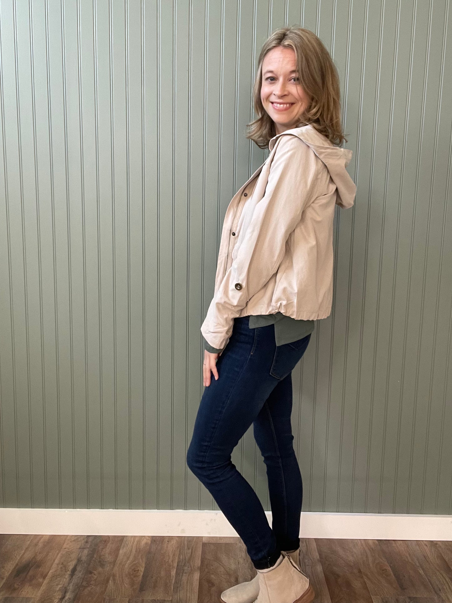 Willow Zip Up (Khaki)