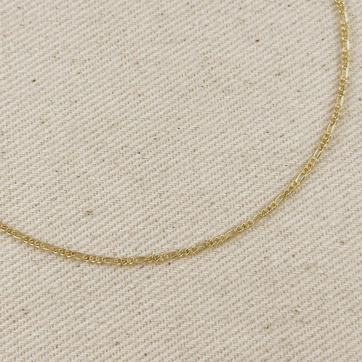18k Gold Filled Figaro Chain Anklet (1.5mm wide)