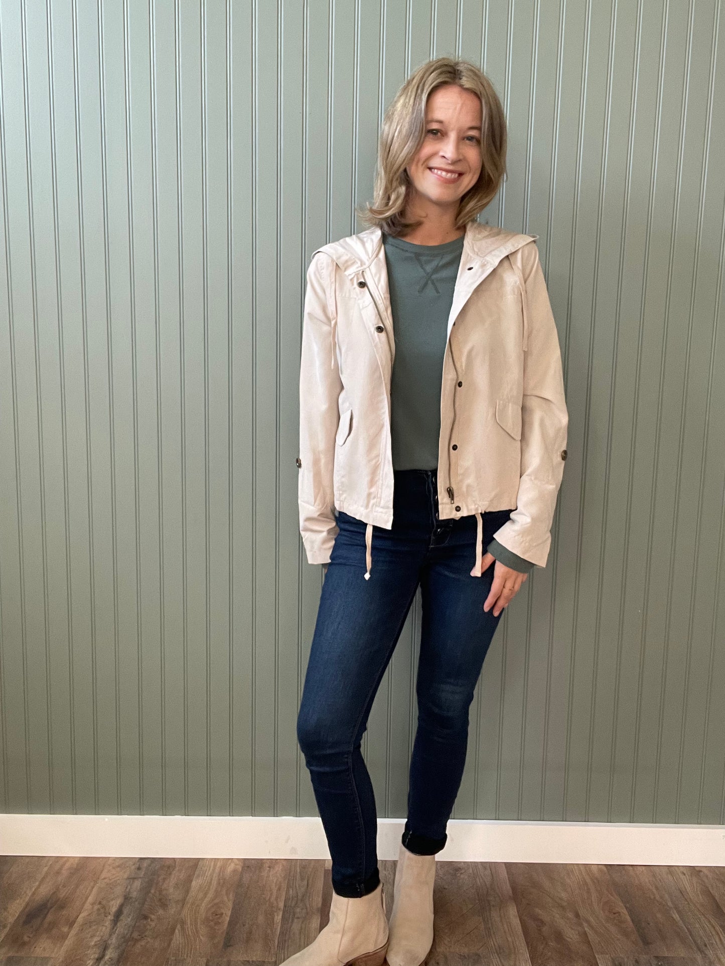 Willow Zip Up (Khaki)