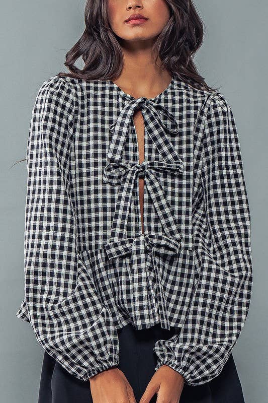 Gemma Babydoll Bow Top