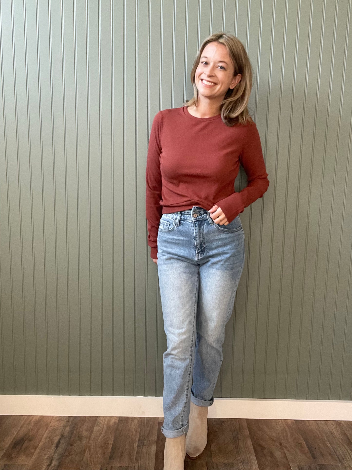 Kylie Crop (Burl Wood)