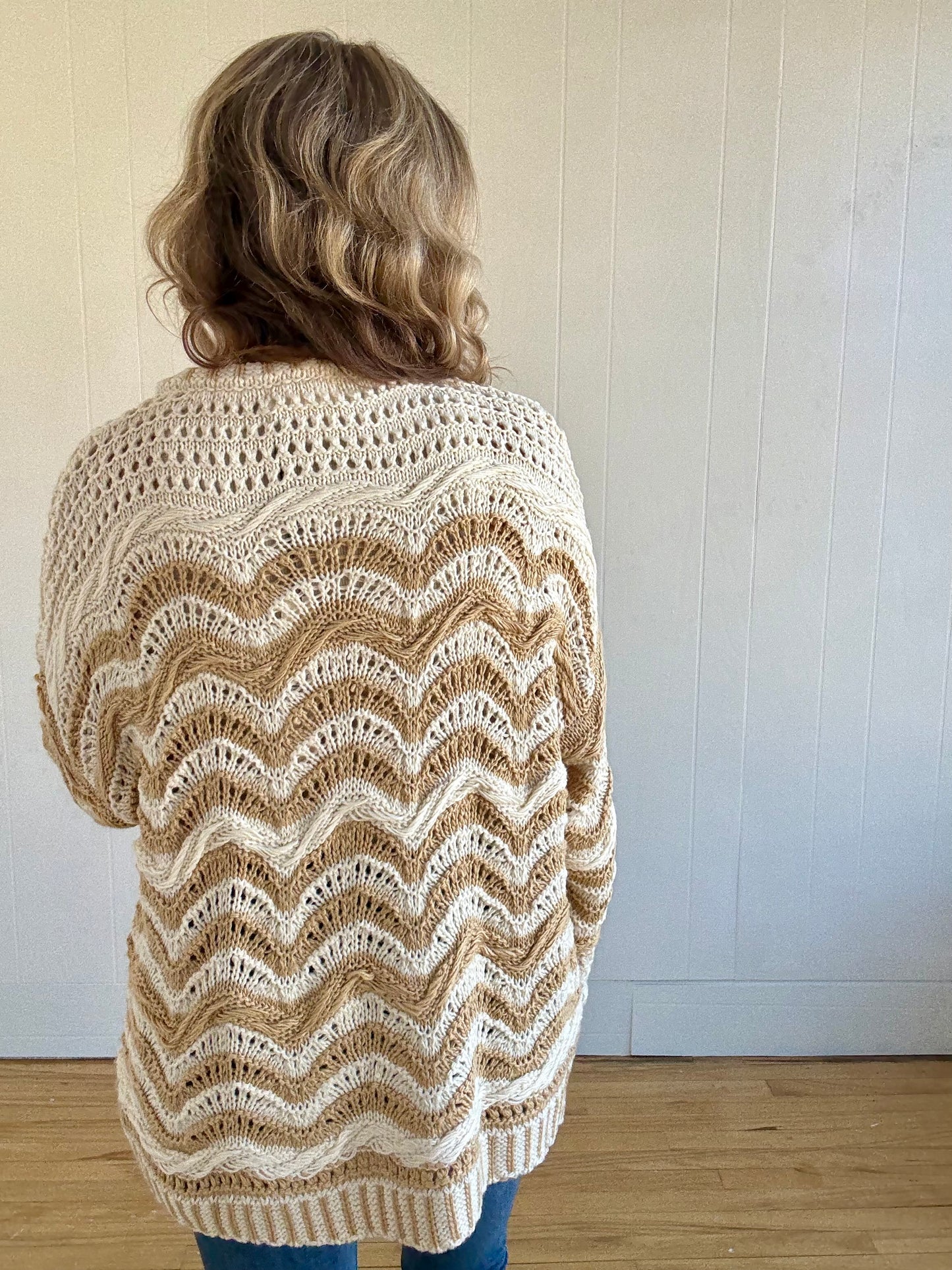 Beige Wave Sweater