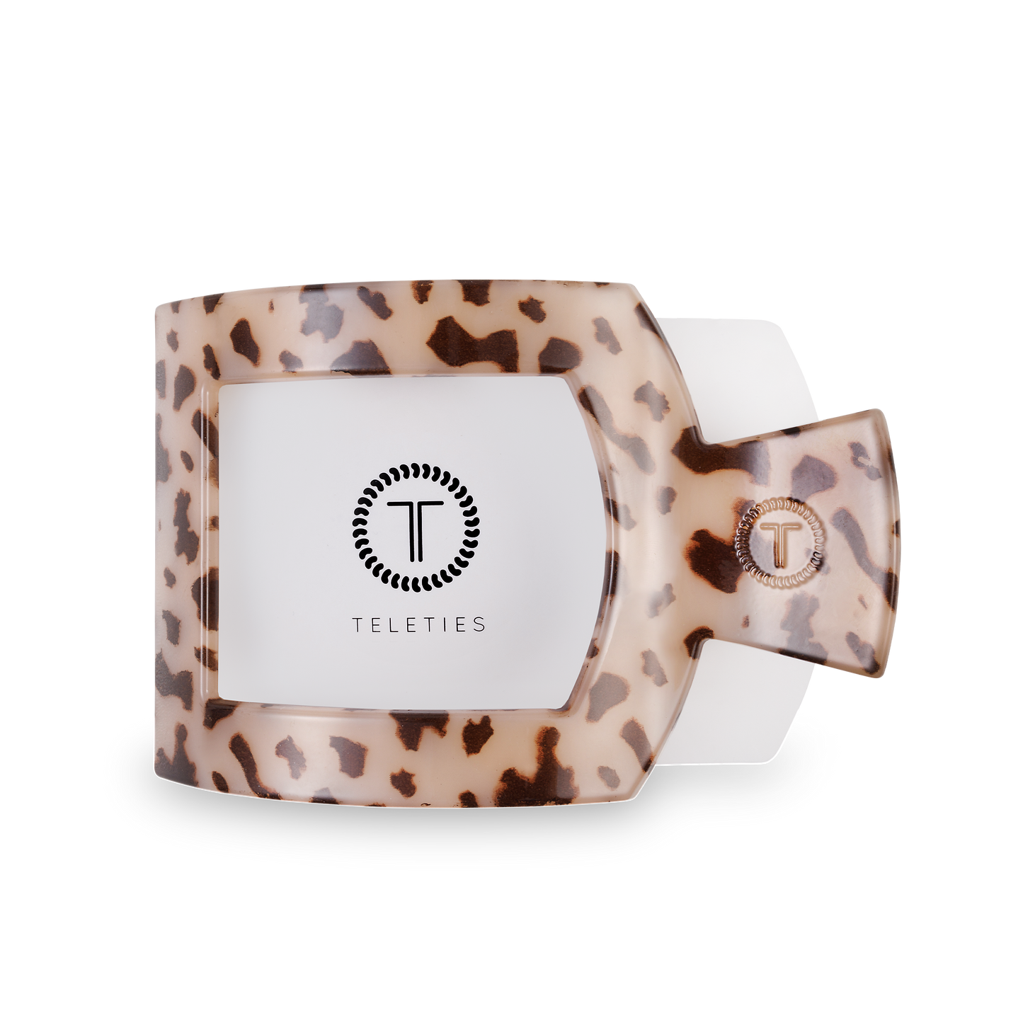 Blonde Tortoise Square Flat Hair Clip, Large