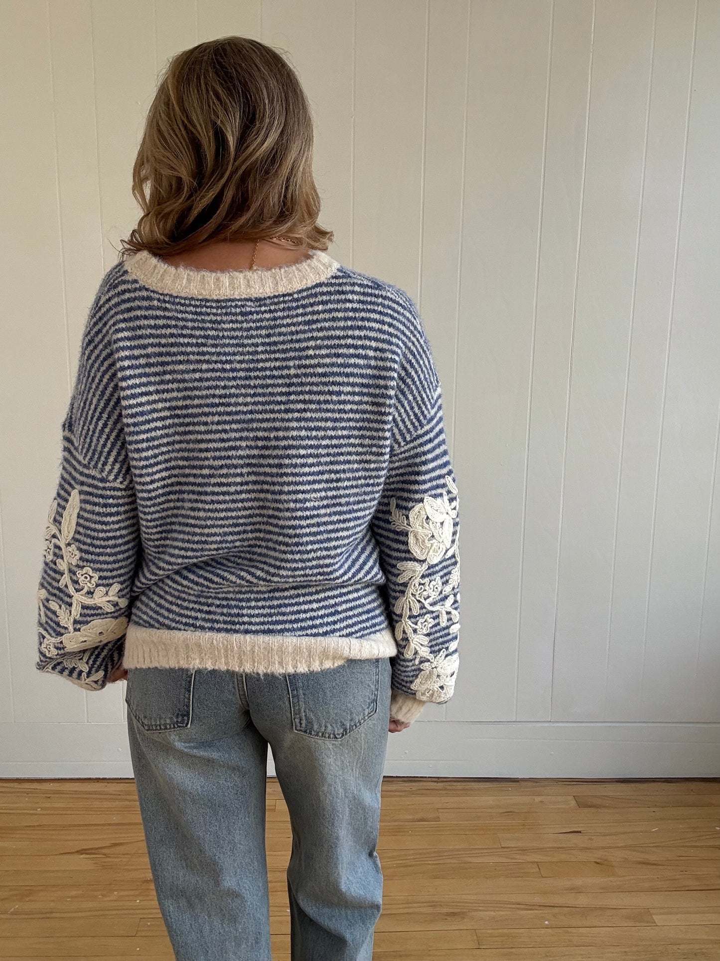 Willow Knit Sweater (Blue)