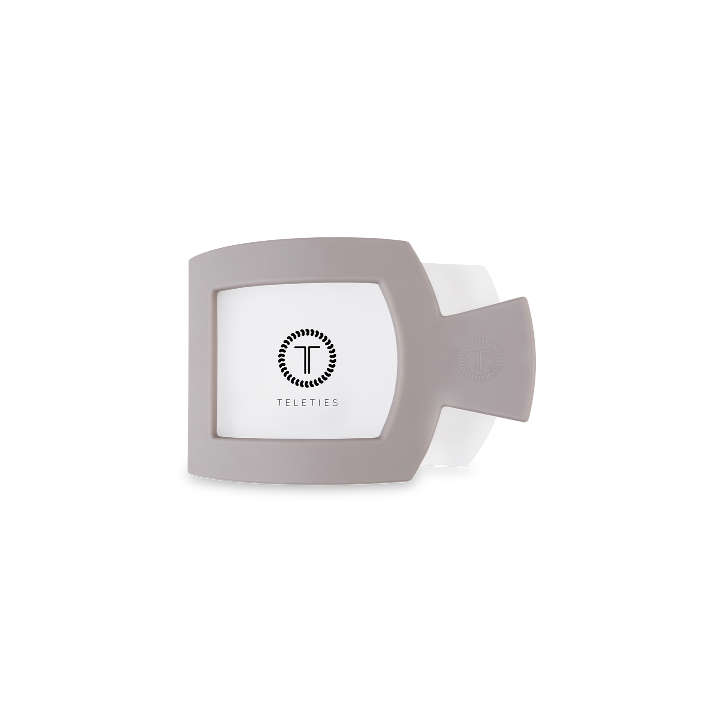 Square Flat Hair Clip | Silver Flames |Small