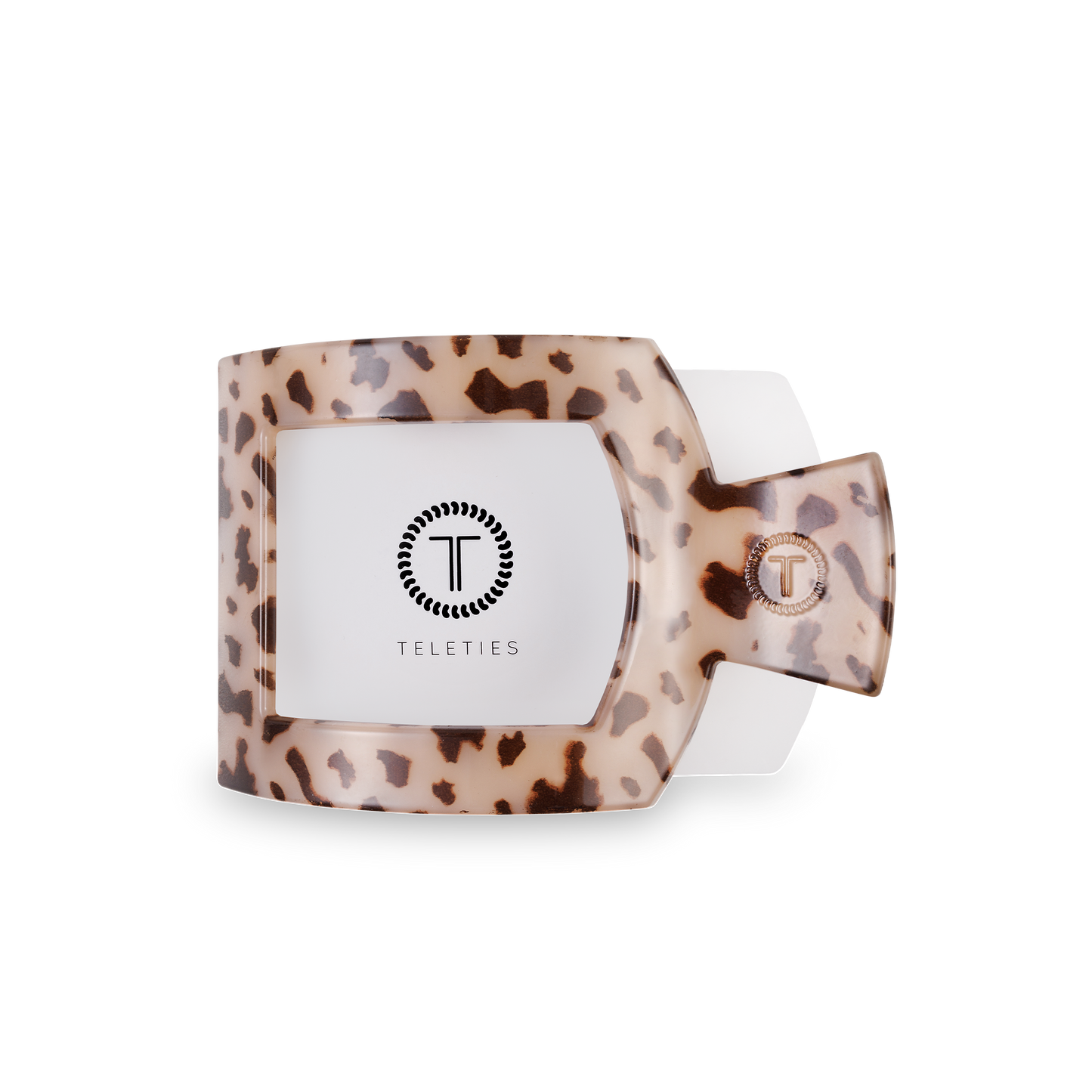 Blonde Tortoise Square Flat Hair Clip, Medium