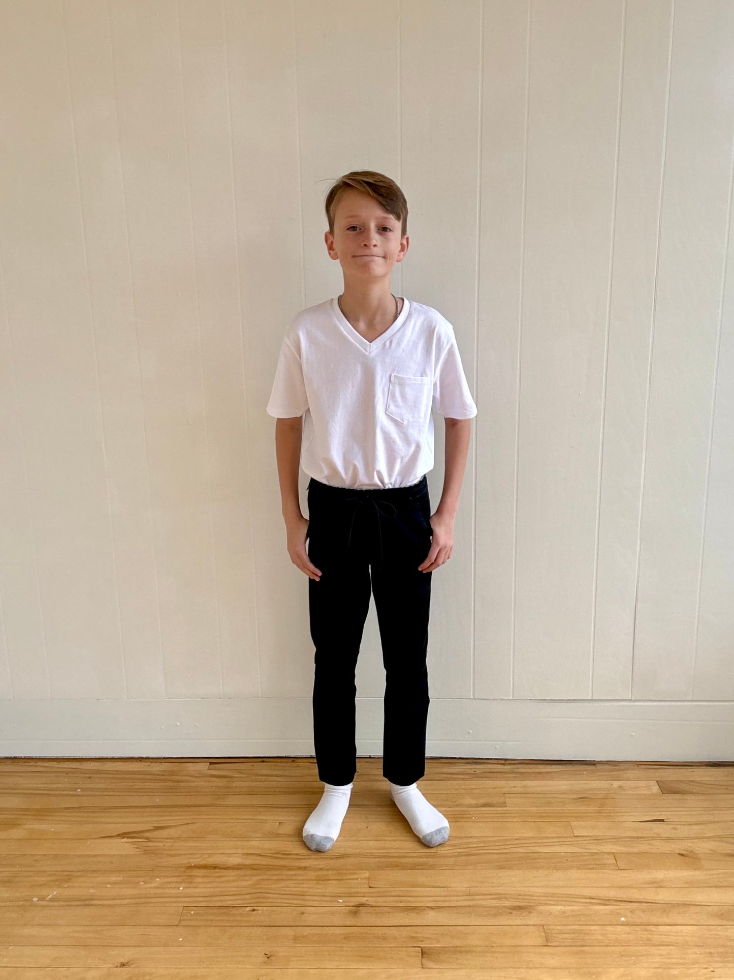 White V-Neck Tee (kids)