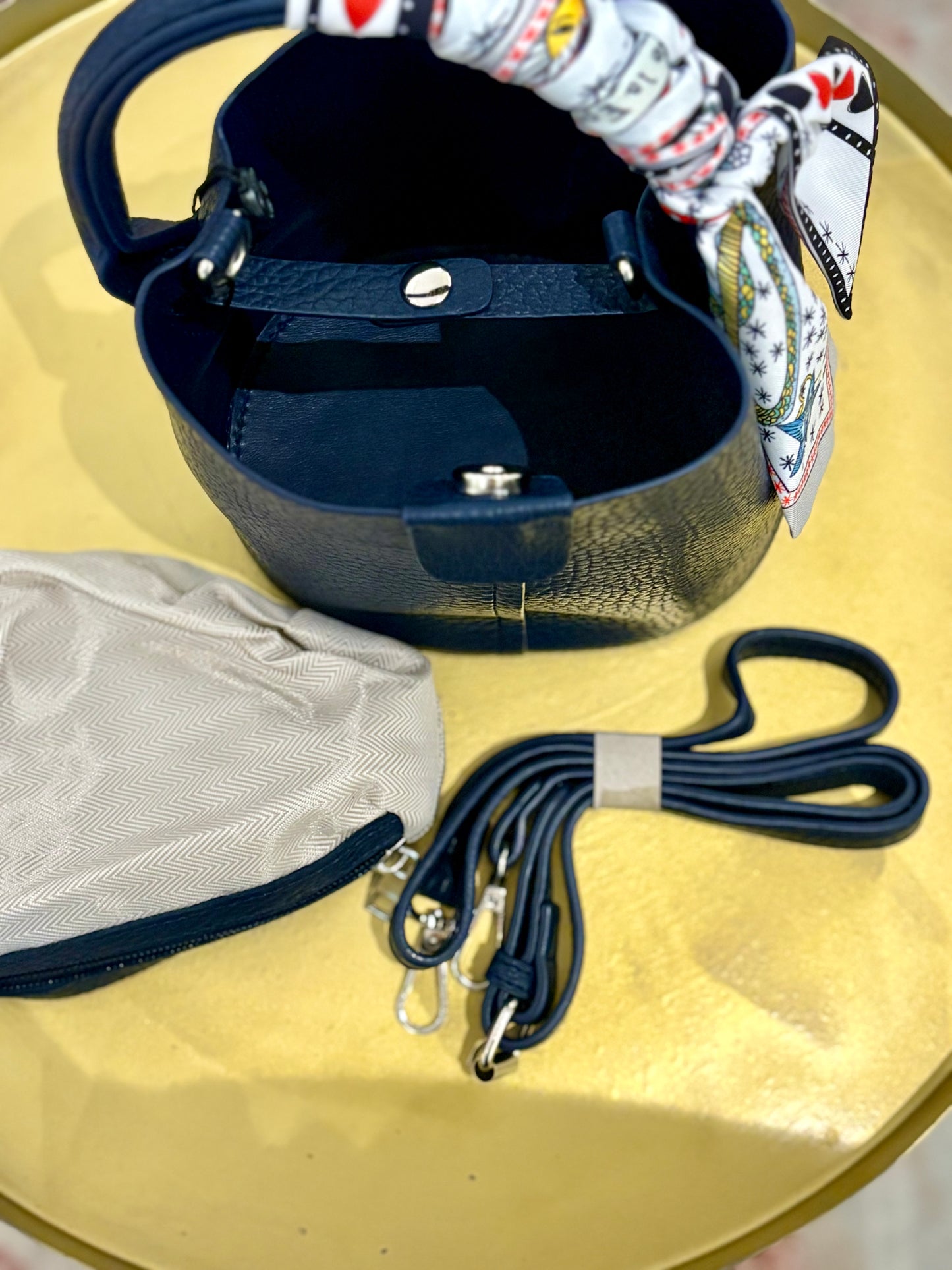 Blair Bucket Bag (Navy)
