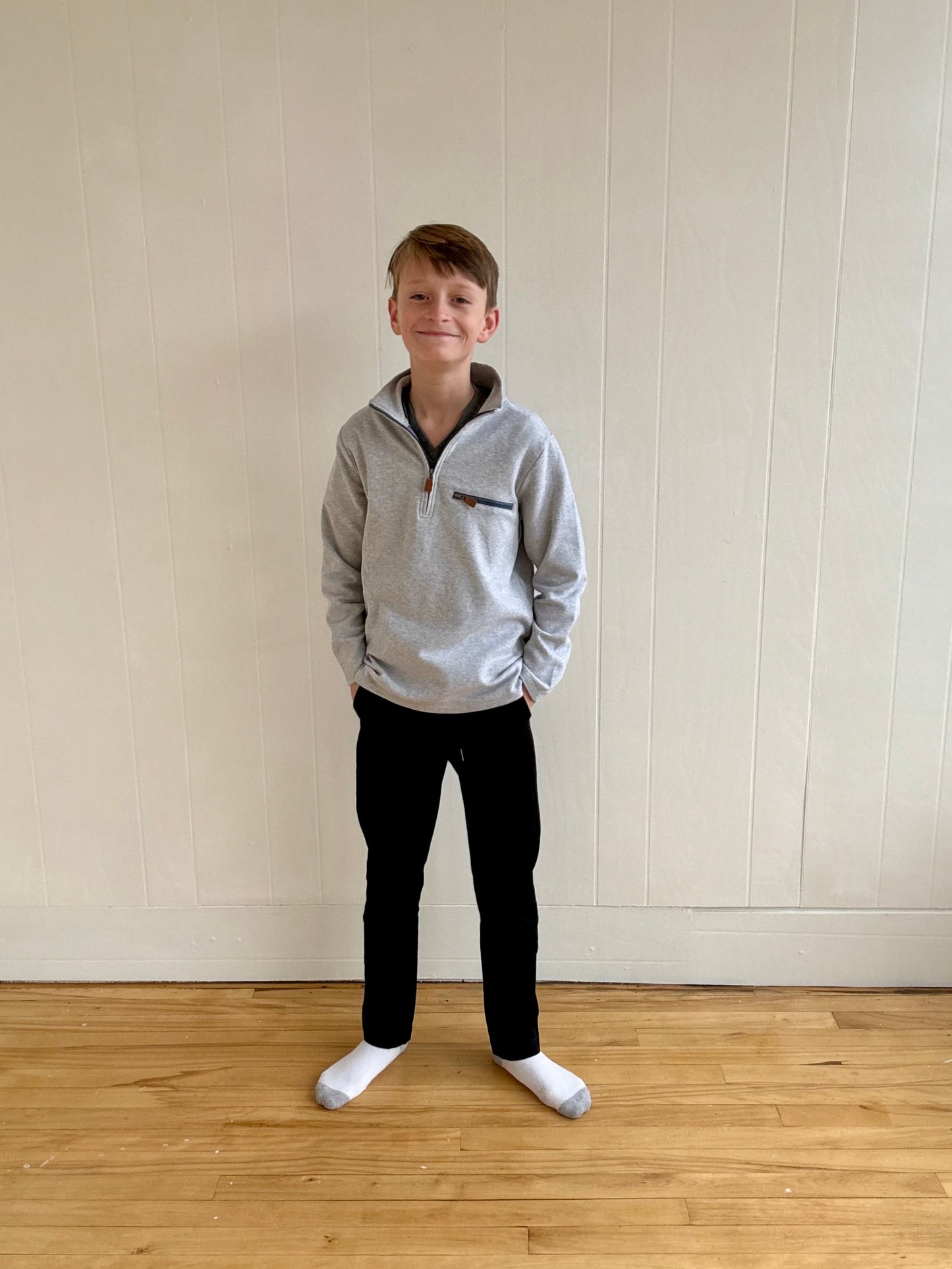 Kingston 1/4 Zip Pullover - Grey (kids)