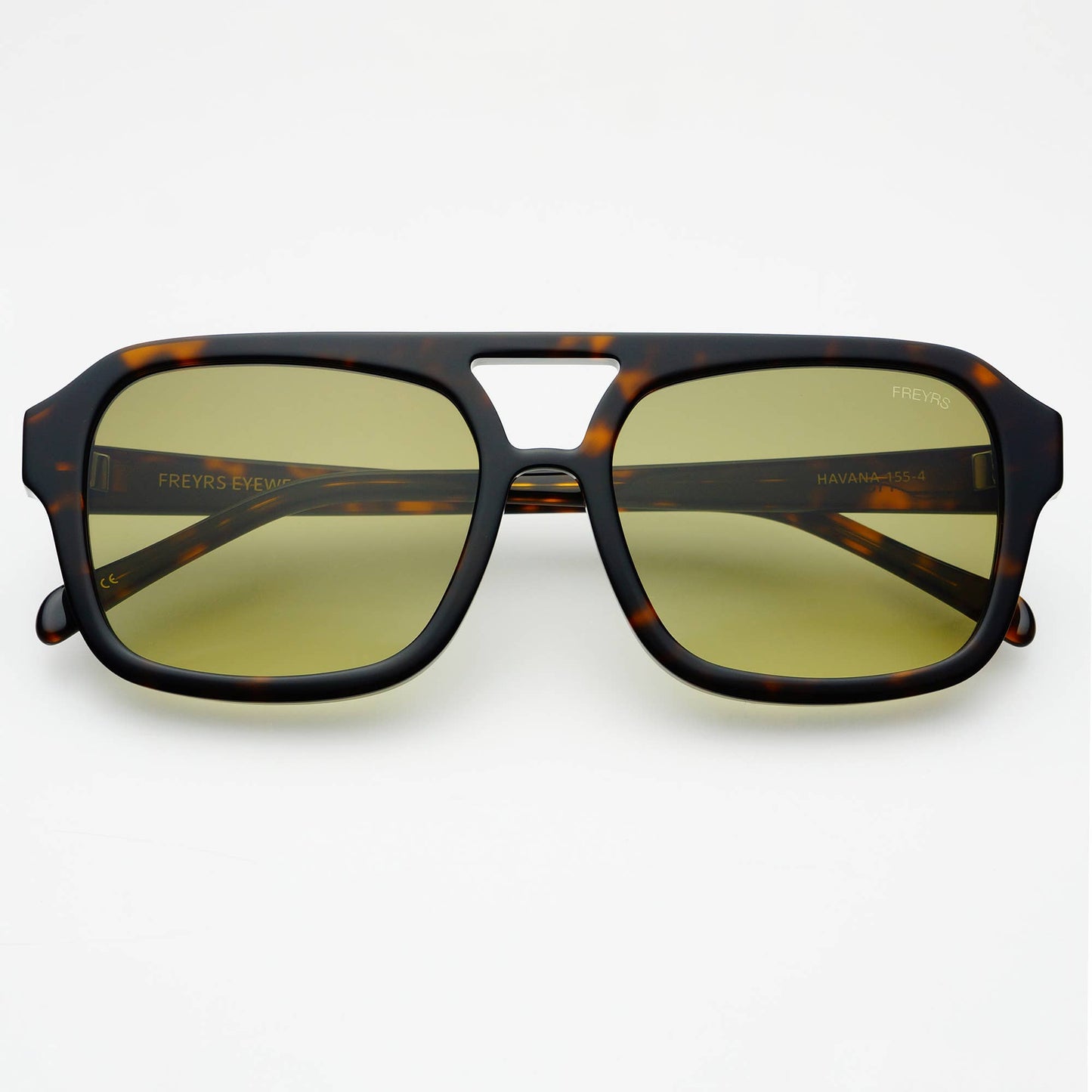 Havana Acetate Aviator Sunglasses, Dark Tortoise