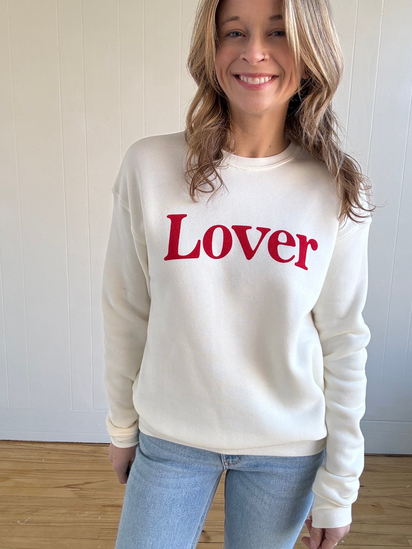 LOVER Graphic Sweatshirt (Vintage White)