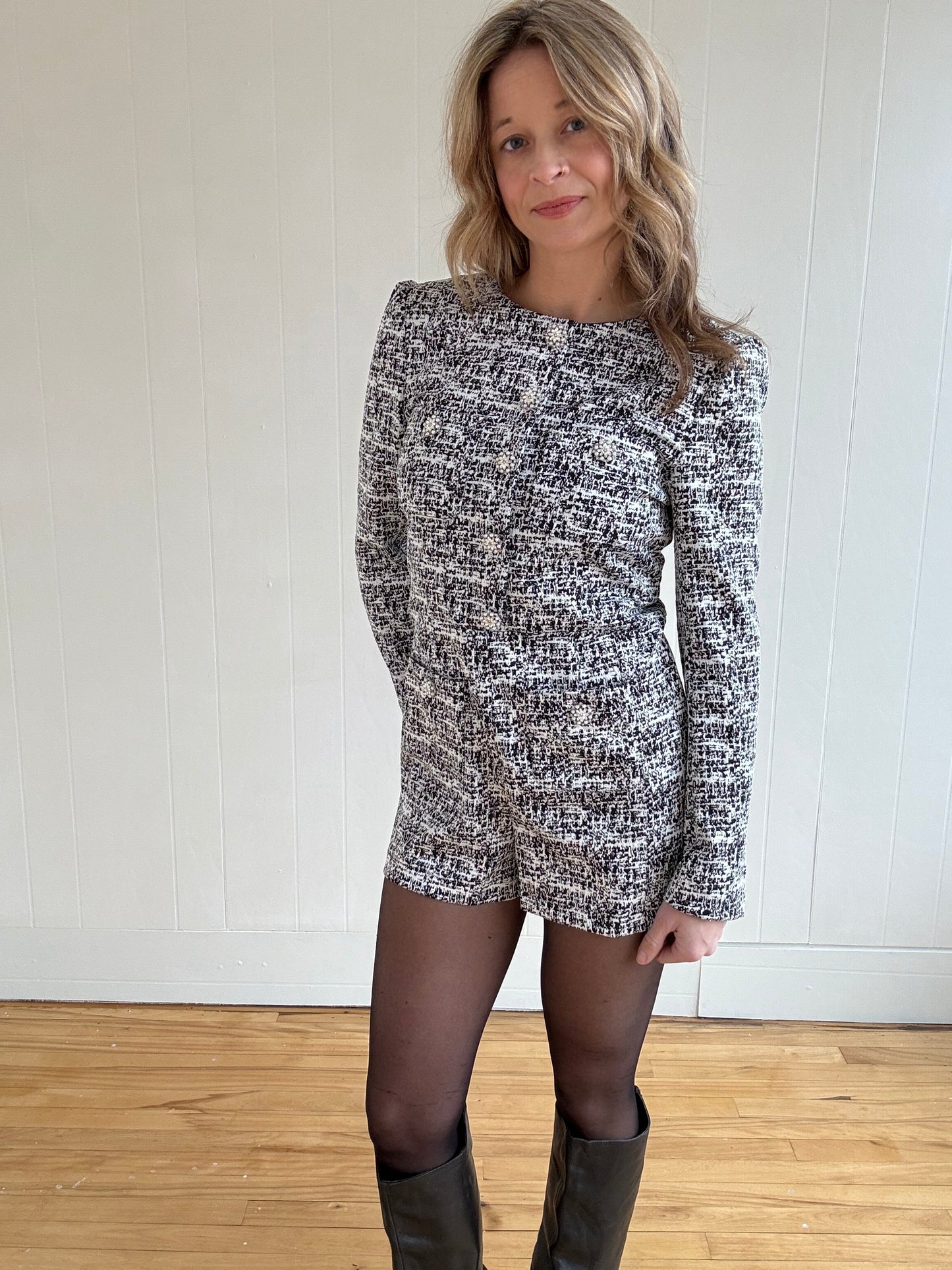 Daphne Jacquard Romper