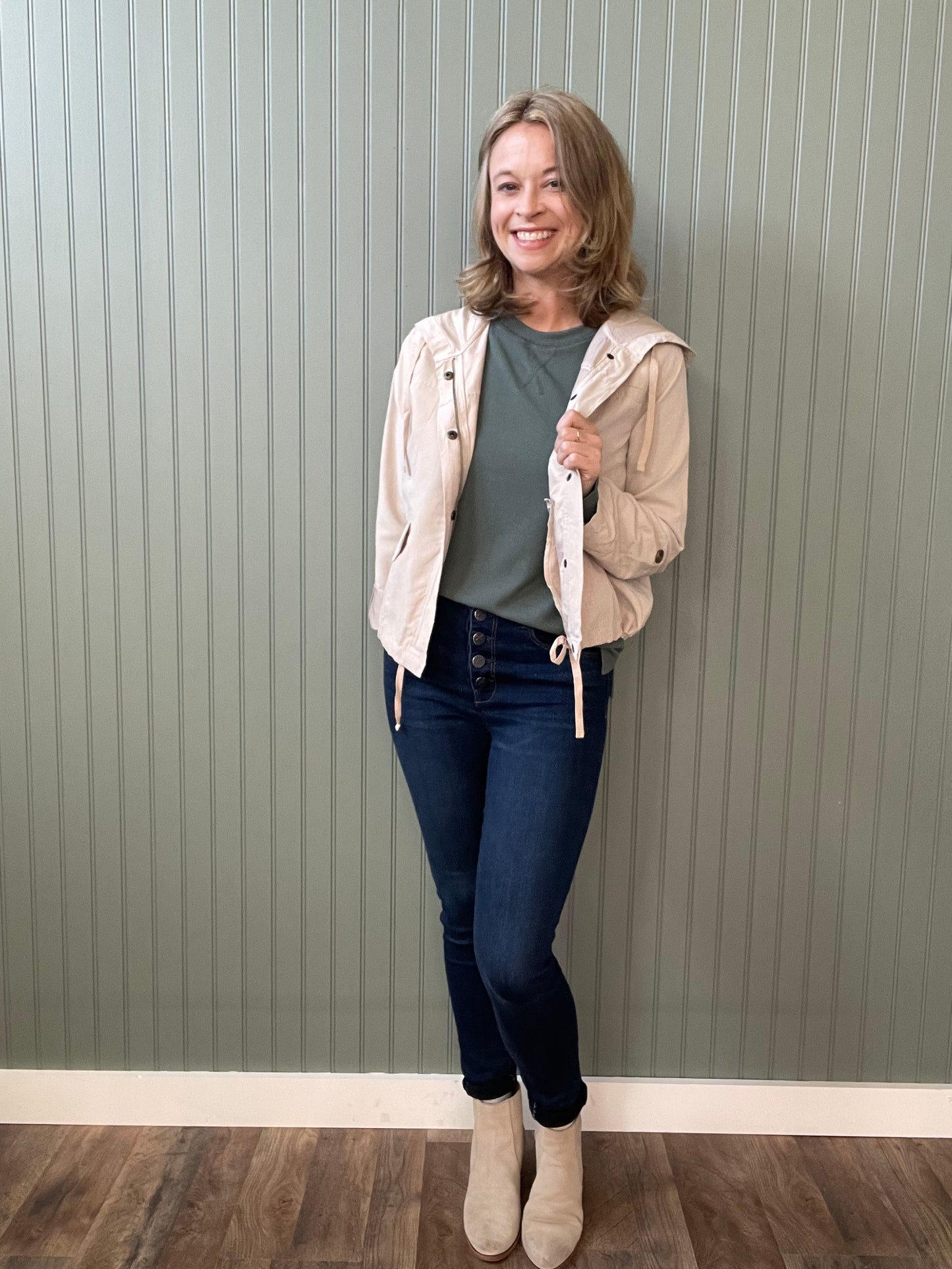 Willow Zip Up (Khaki)