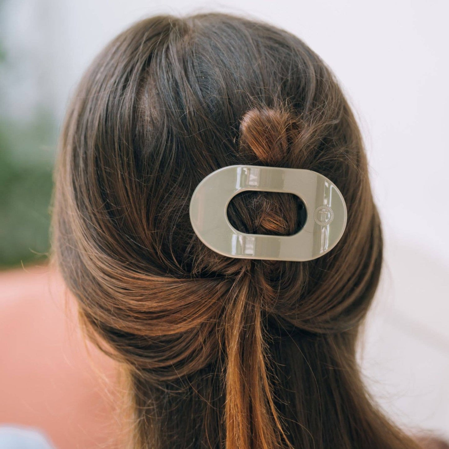 Flat Round Hair Clip | Sage It Ain't So |Small