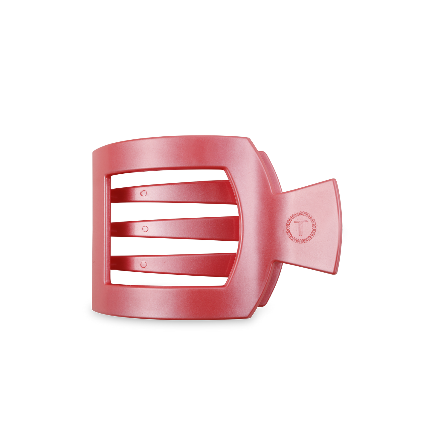 Calming Coral Square Flat Hair Clip, Medium