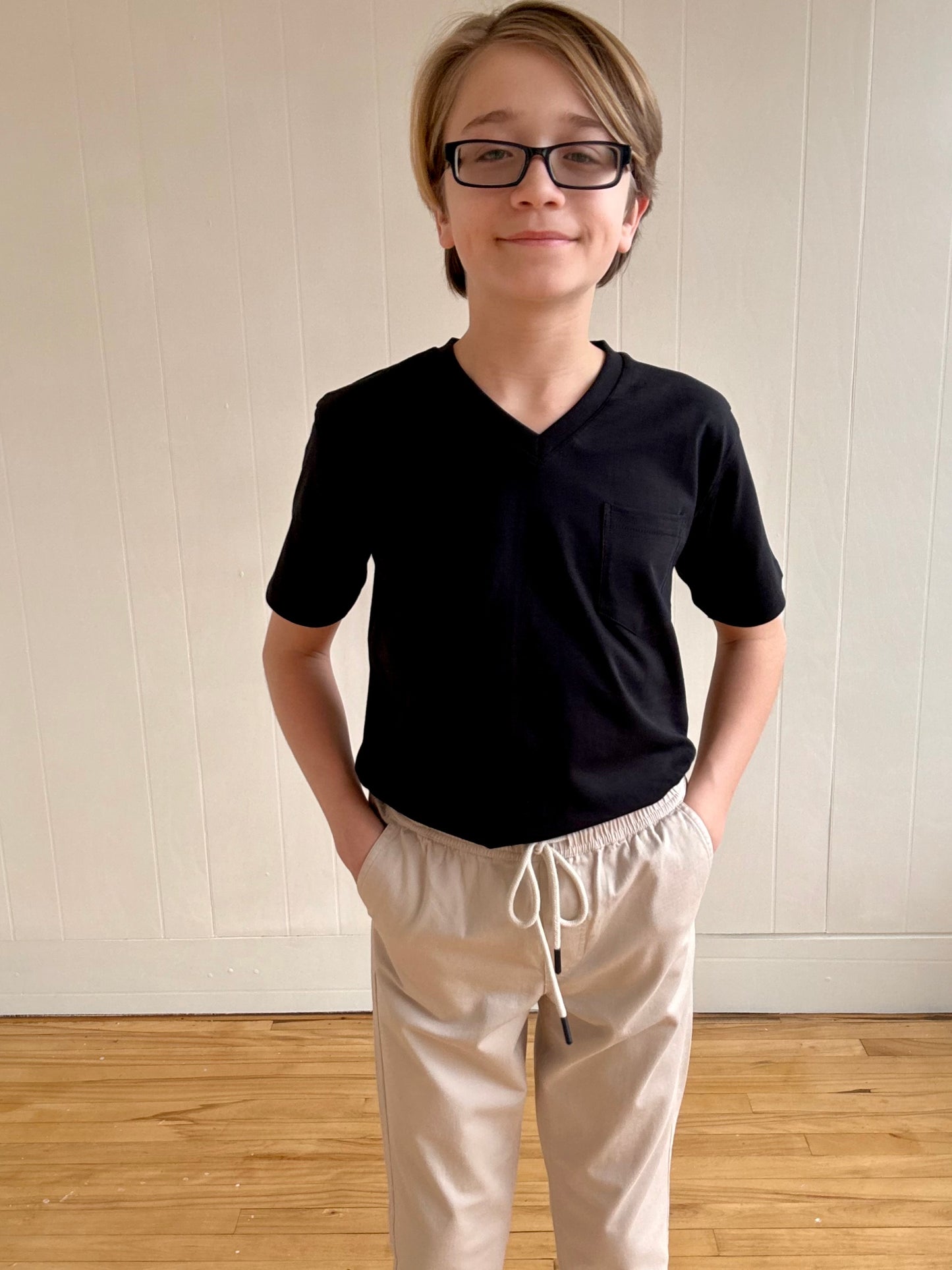 Black V-Neck Tee (kids)