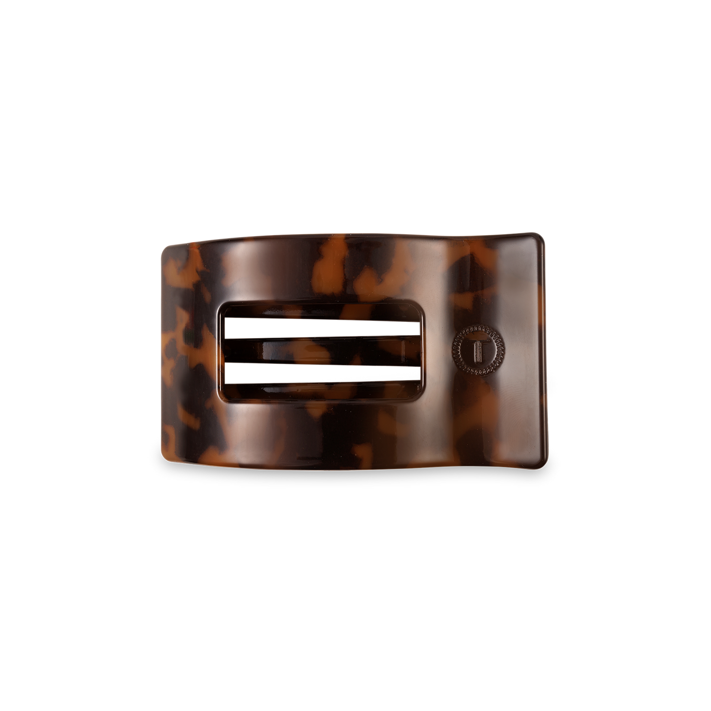 Flat Rectangle Hair Clip | Tortoise | Small