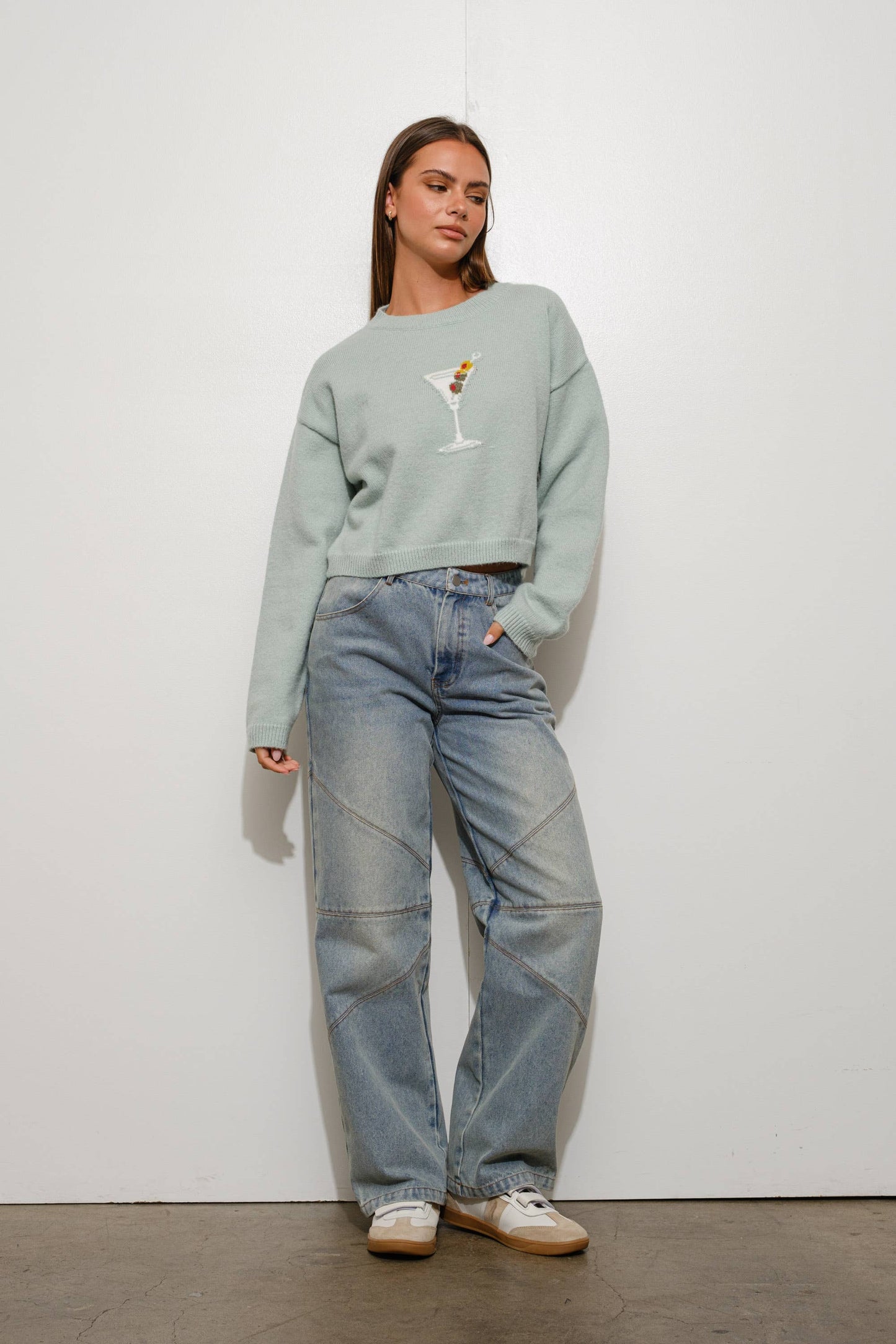 Mandy Martini Sweater (Light Blue)