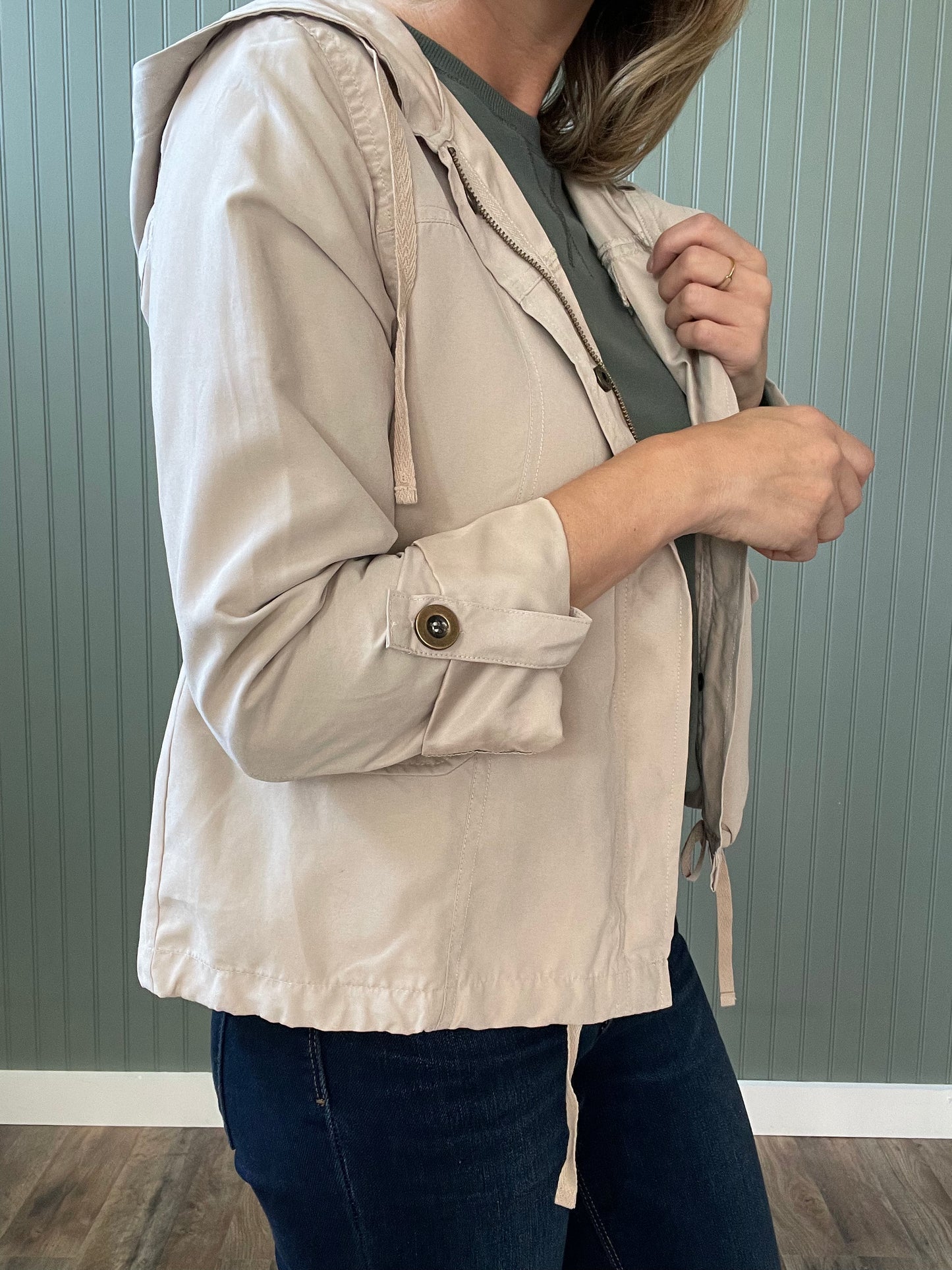 Willow Zip Up (Khaki)