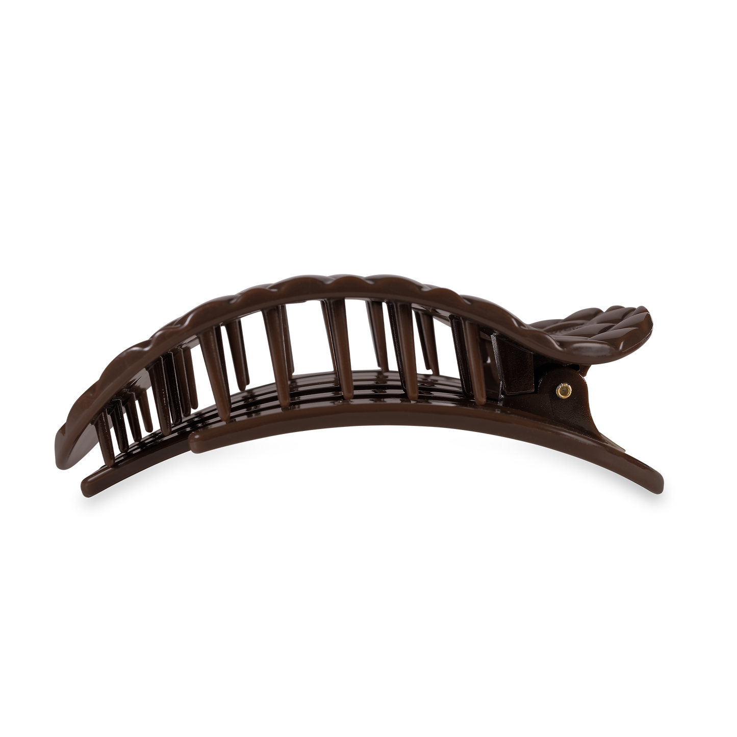 Flat Round Hair Clip | Truly Taupe Quilted |Large
