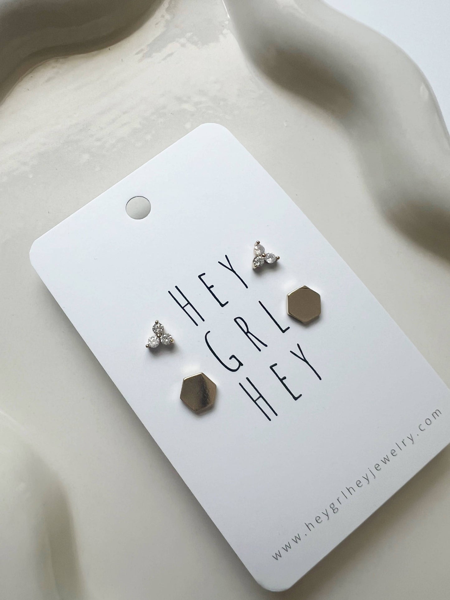 What the Hex Stud Earring Pack