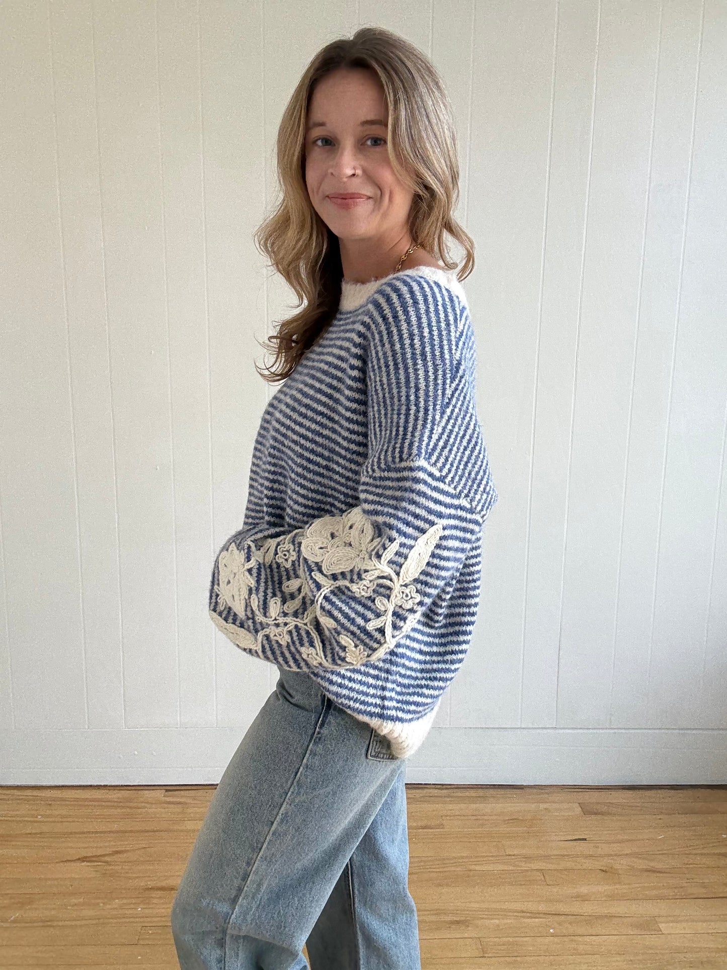 Willow Knit Sweater (Blue)
