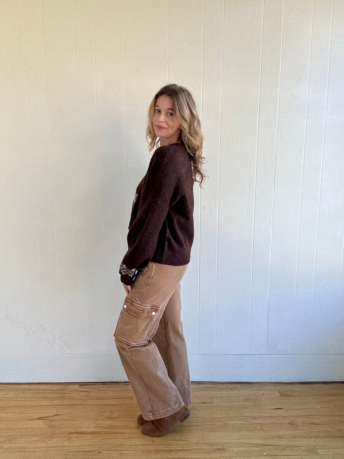 Bunny Jacquard Crewneck Sweater