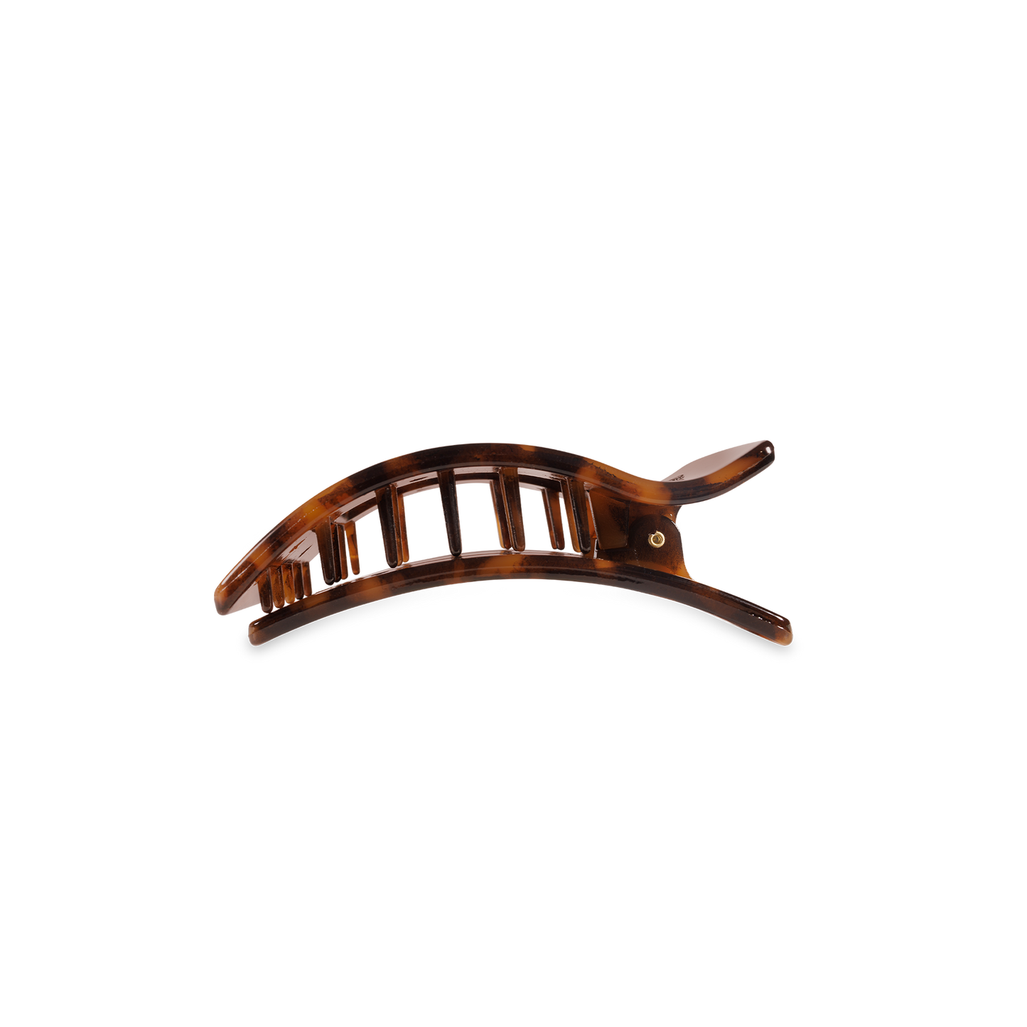 Flat Rectangle Hair Clip | Tortoise | Small
