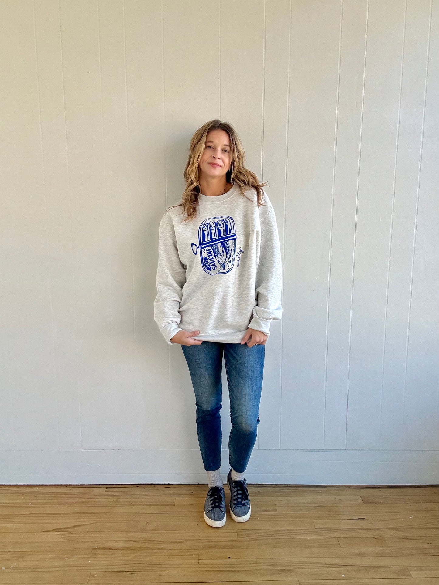 Salty Sardines Sweatshirt (Oat Heather)