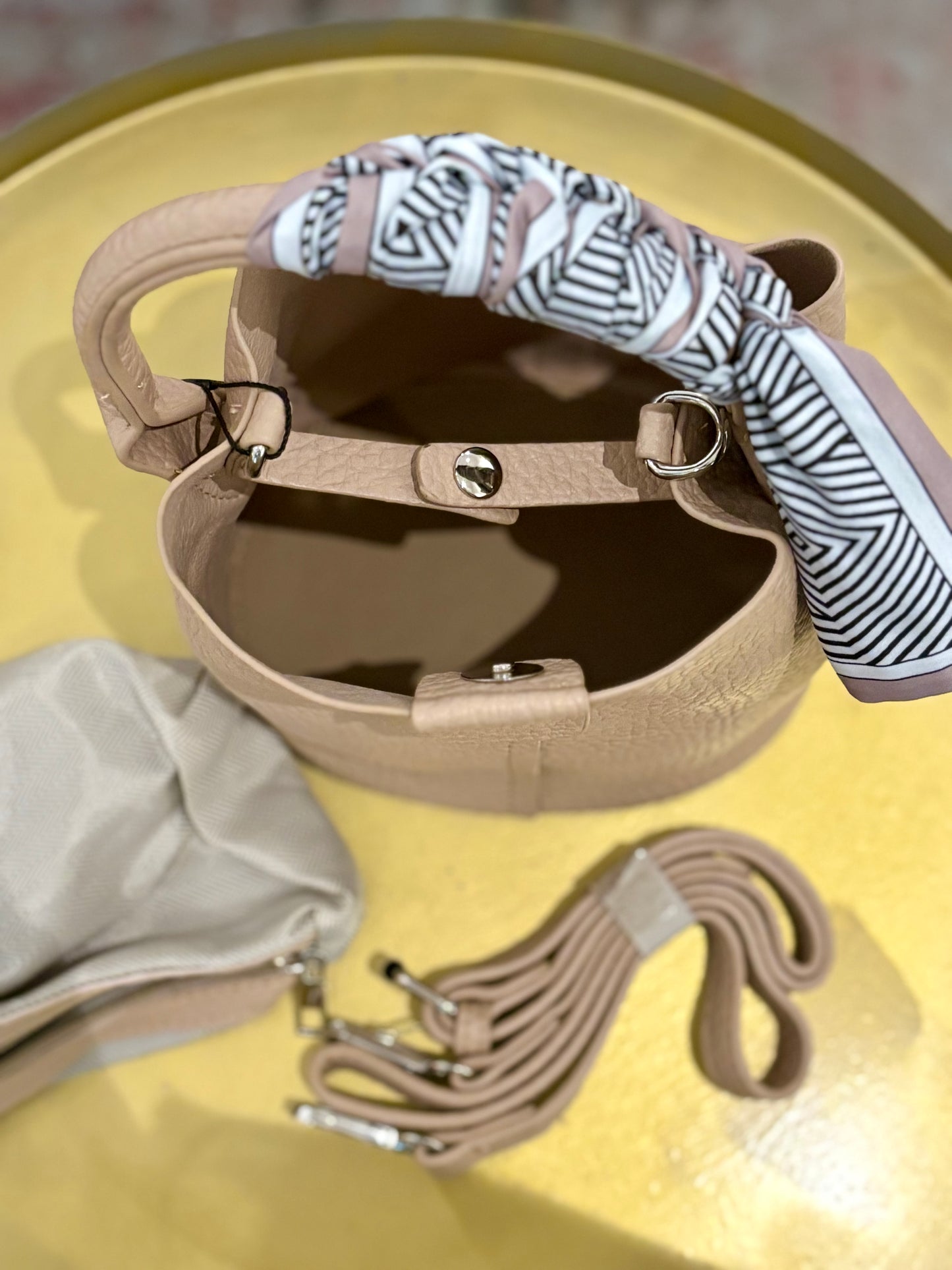 Blair Bucket Bag (Beige)