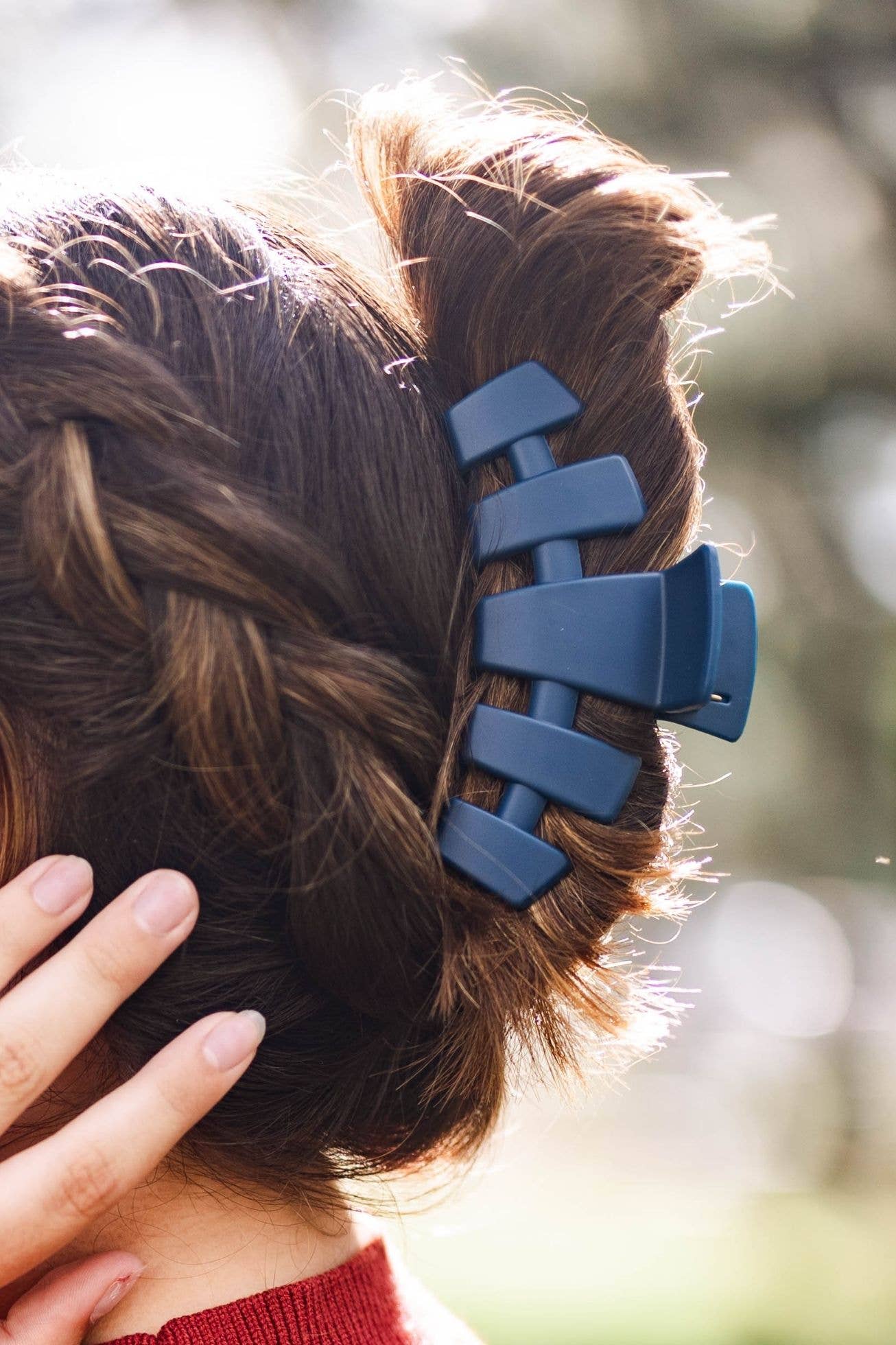 Classic Hair Clip | Midnight Rain |Large
