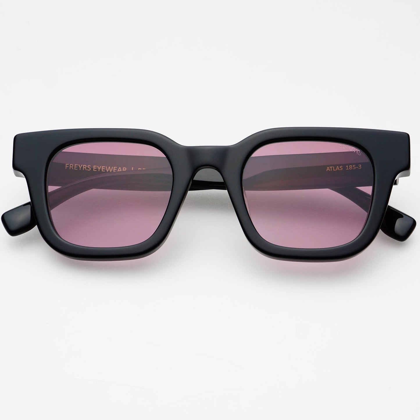 Atlas Acetate Rectangular Sunglasses : Black