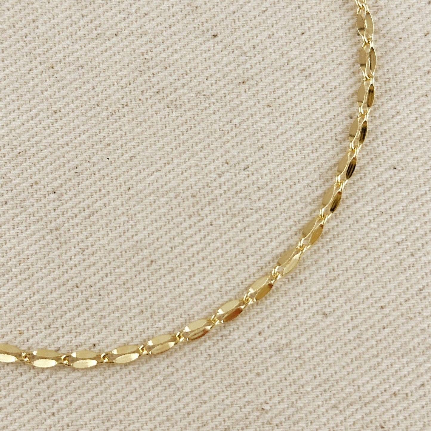 Detailed Chain Anklet, 18k Gold Filled
